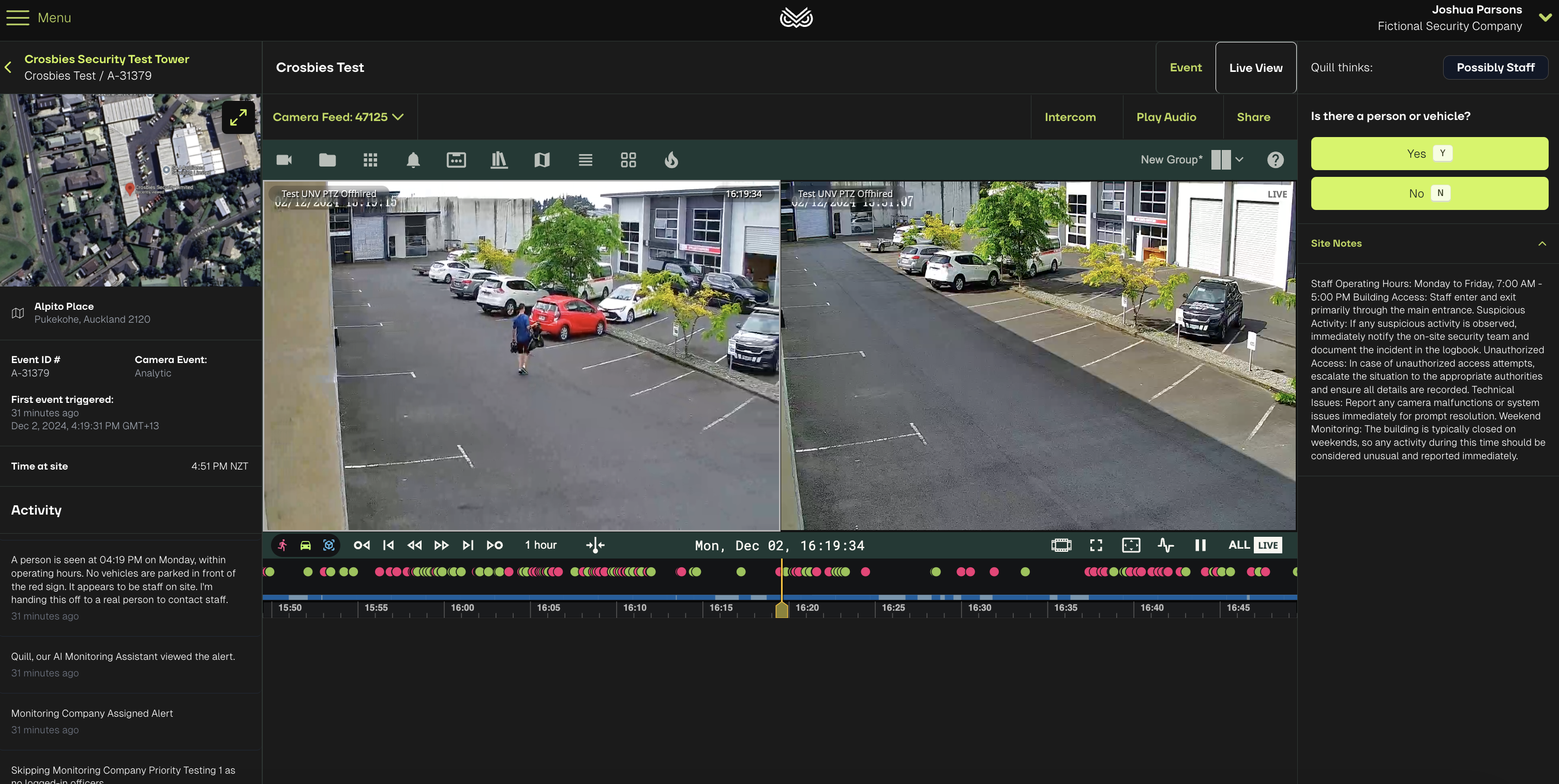 Parsons says although the first Watchful customer discussions only happened in January, the startup is now monitoring thousands of cameras for customers including Zaladium in the US and his own Crosbies Security here.