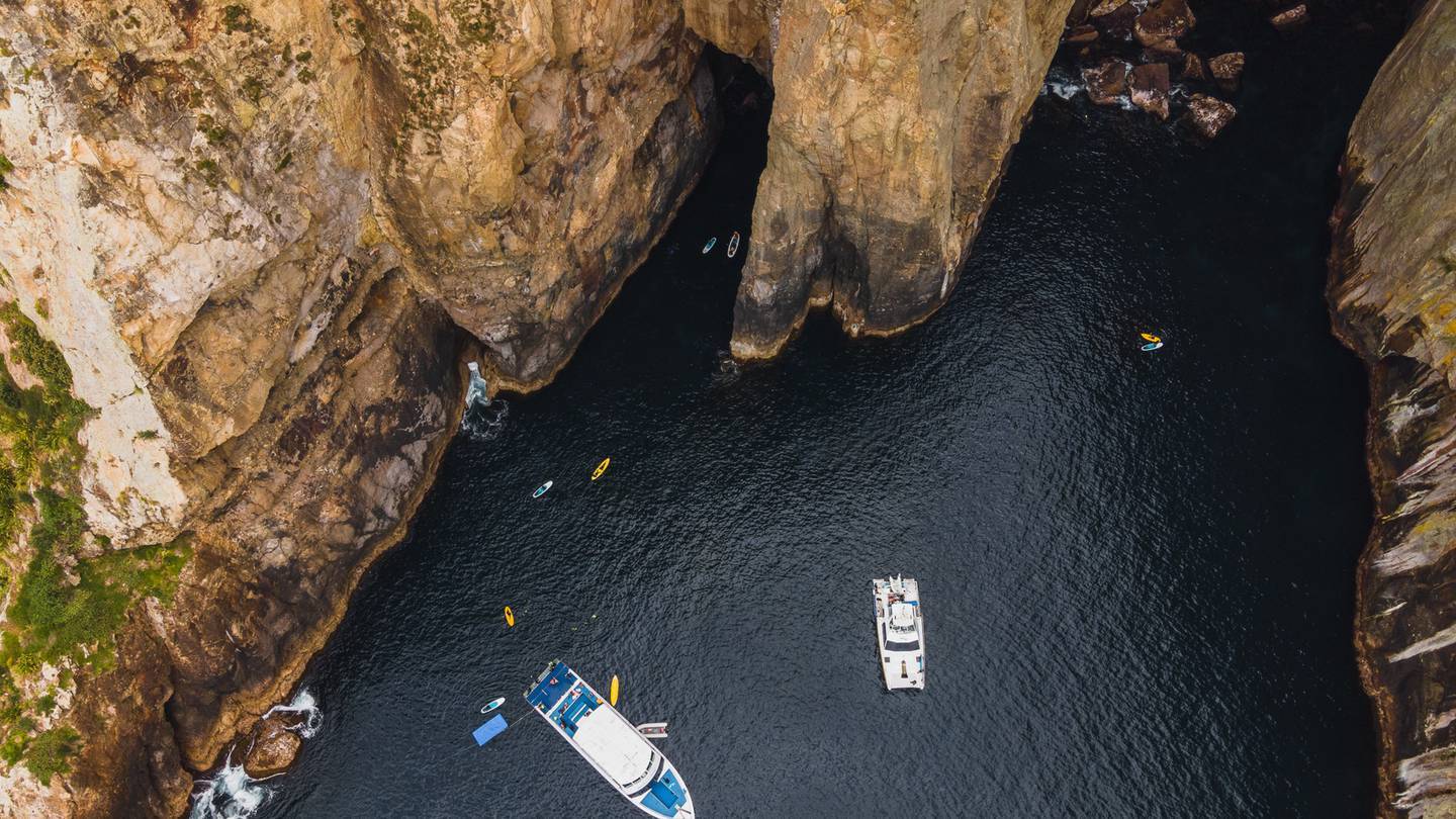 Cave Bay in Northland's Poor Knights Islands is where the dramatic rescue took place in 2020.