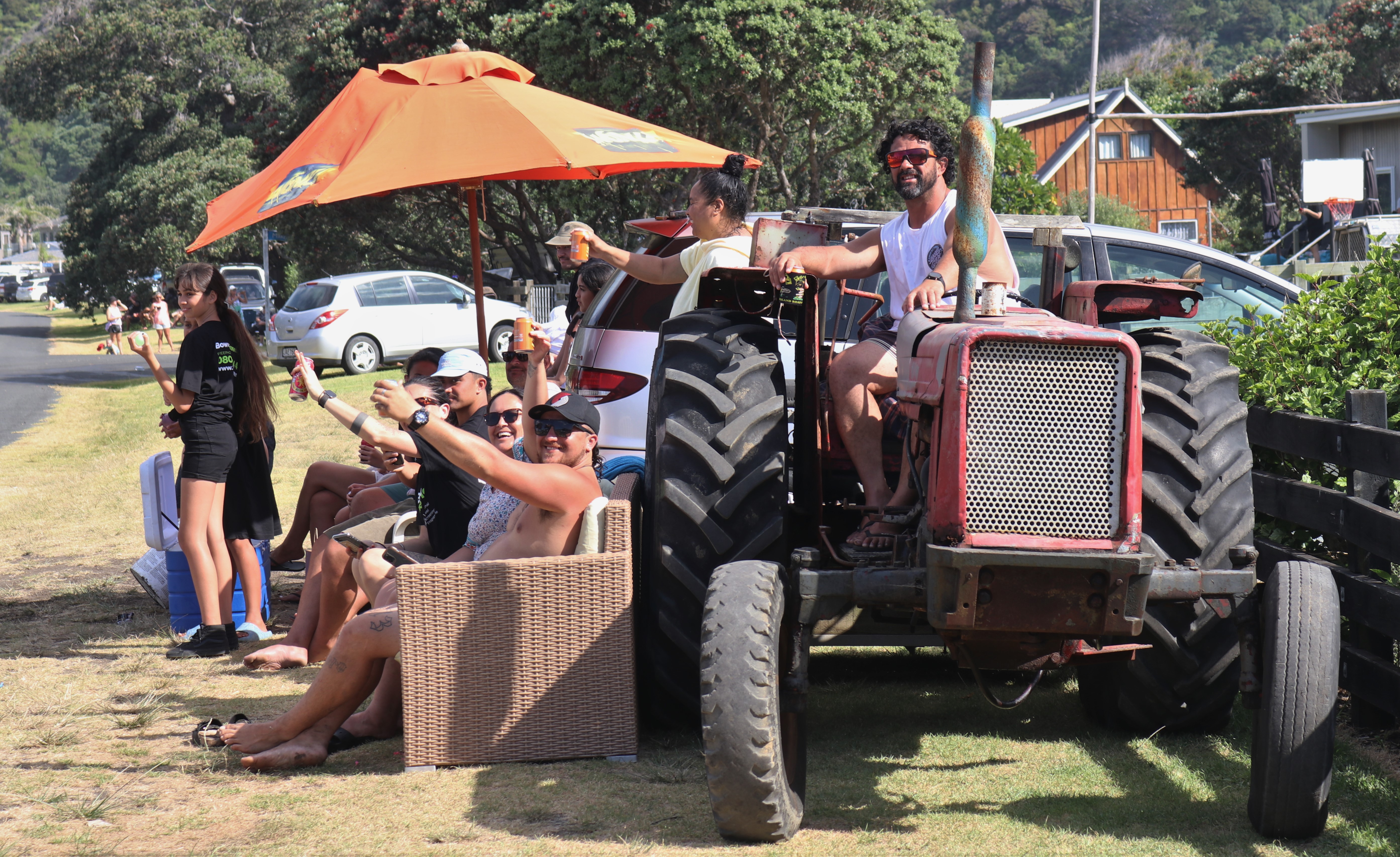 Spectators get a front-row view of the action. Photo / Peter de Graaf