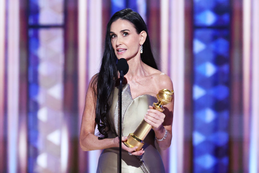 Demi Moore wins Best Performance by a Female Actor in a Motion Picture - Musical or Comedy during the 82nd Annual Golden Globes held at The Beverly Hilton on January 05, 2025 in Beverly Hills, California. Photo / Getty Images