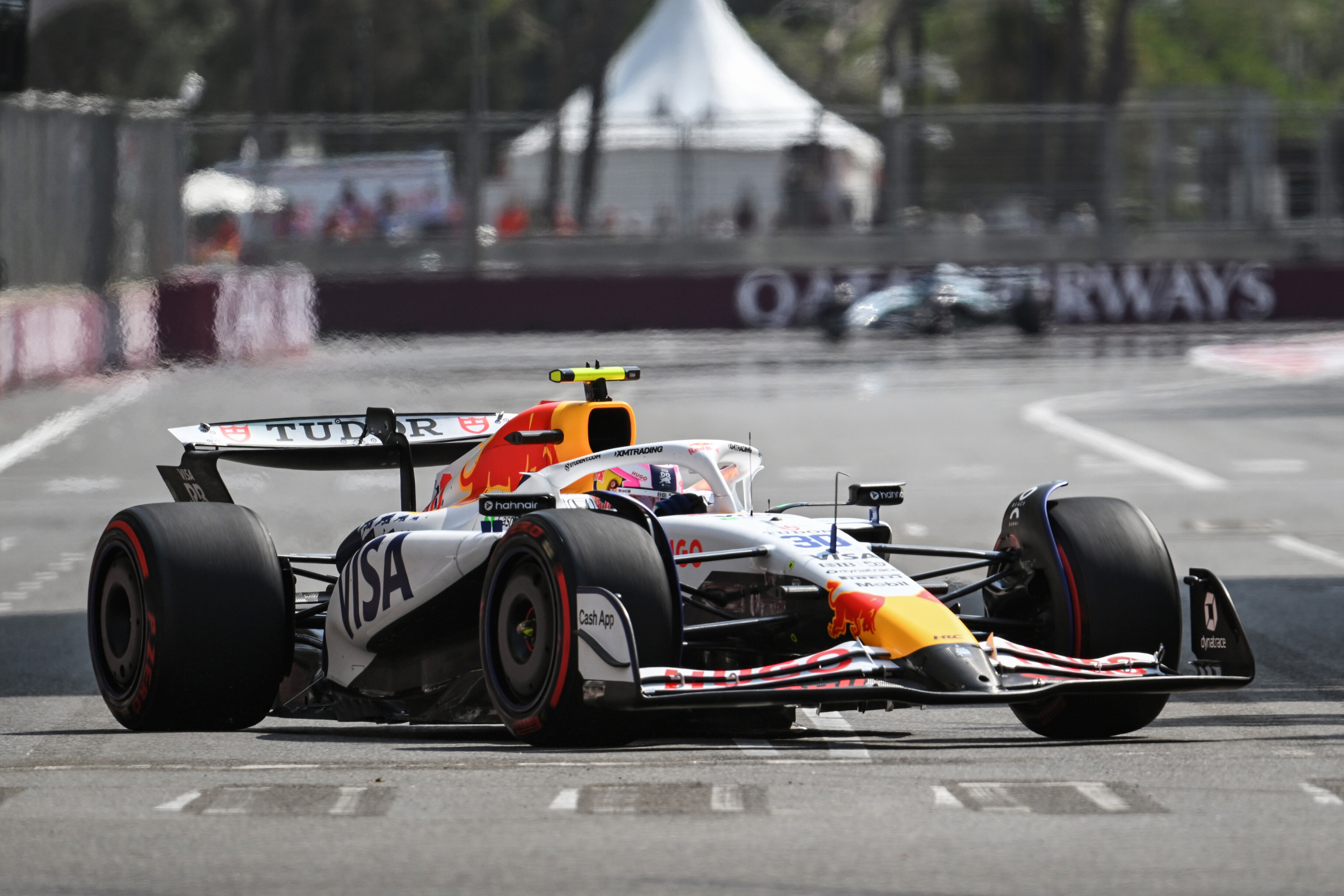 Liam Lawson in practice for the Azerbaijan Grand Prix. Photo / Red Bull