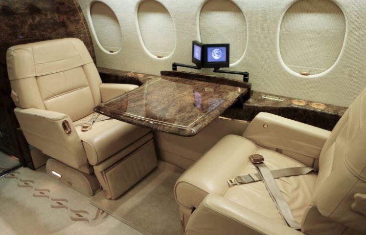 Falcon jet seats advertised with The Carlin hotel rooms. Photo / The Carlin