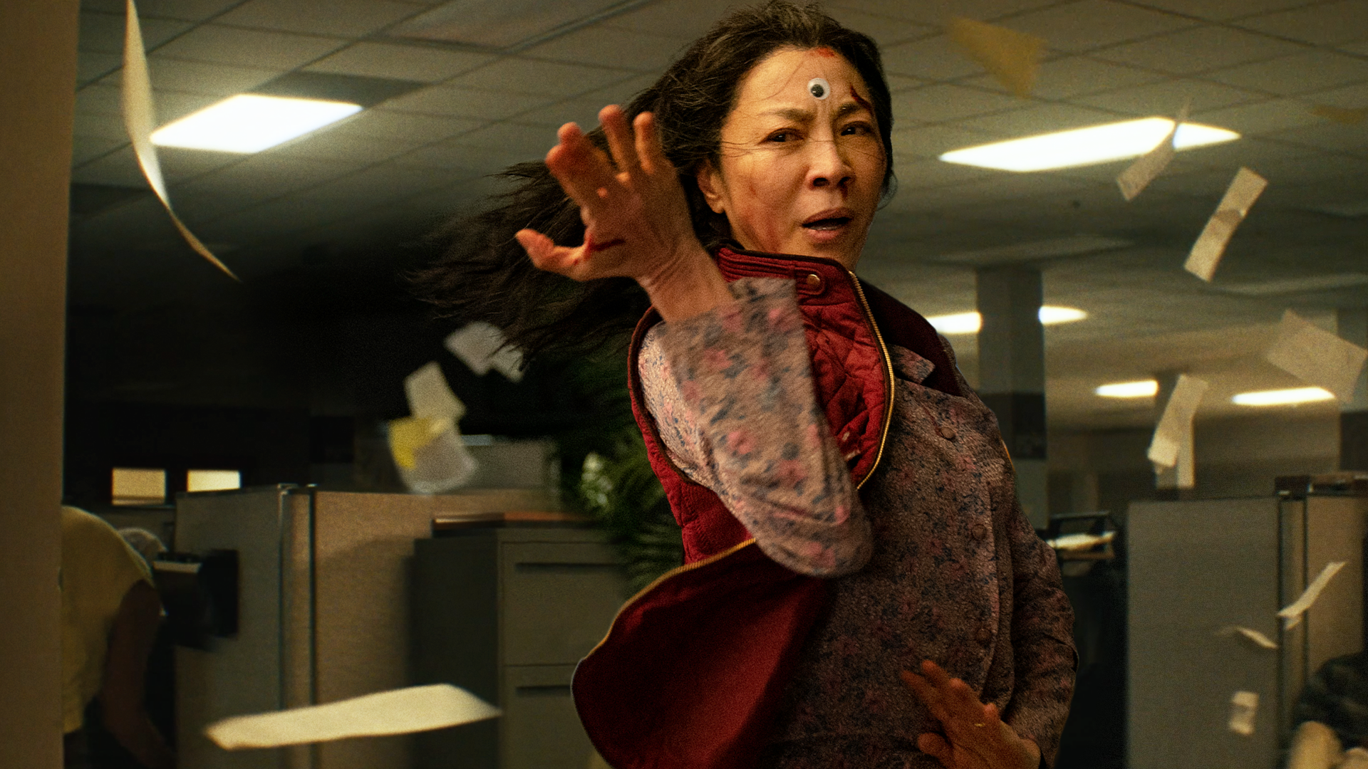 Michelle Yeoh in Everything Everywhere All at Once, in cinemas from today.