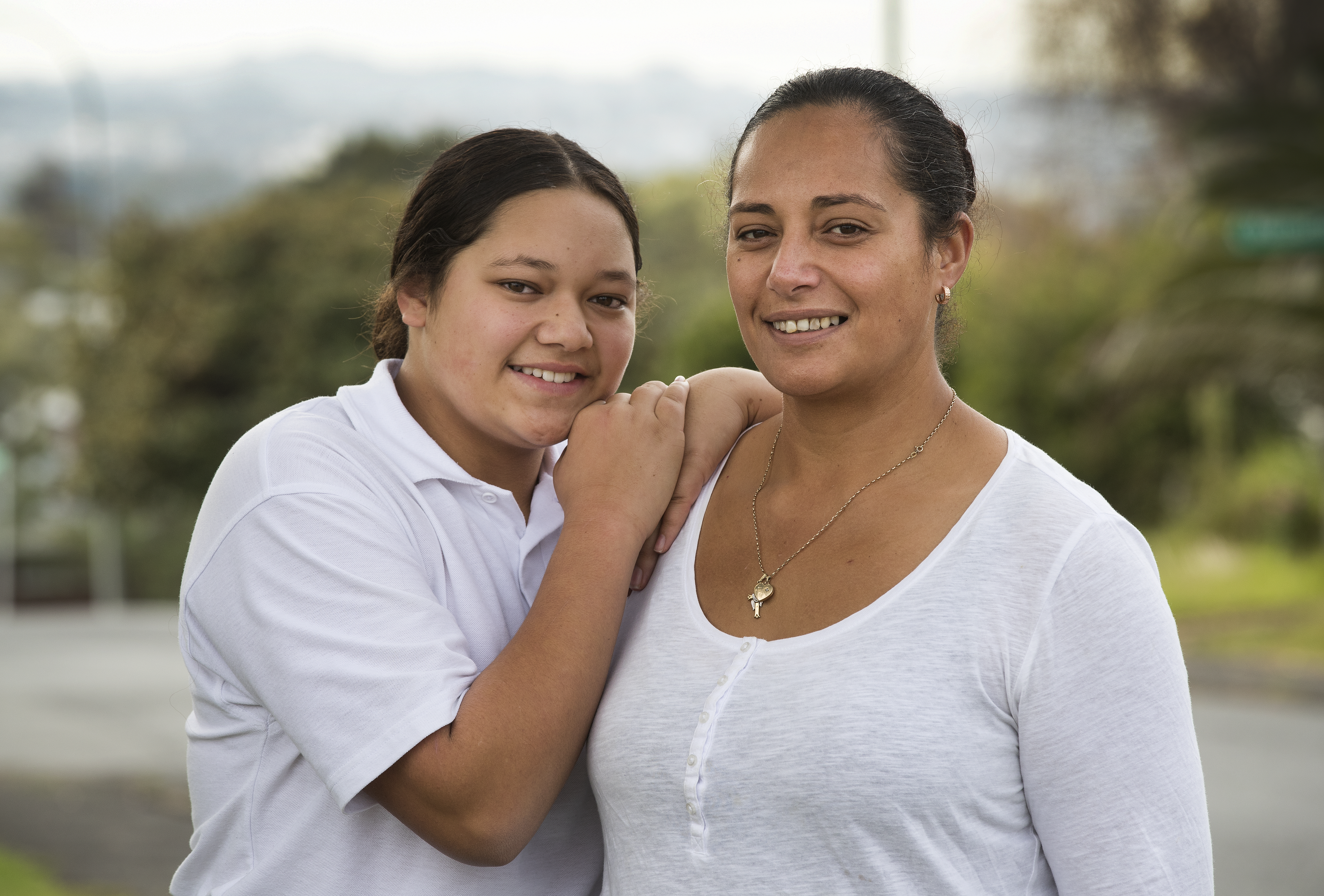 Glendene mum Margaret Manu (right) ends her daughter Georgia Fa'anana, 13, to Avondale College because she is 