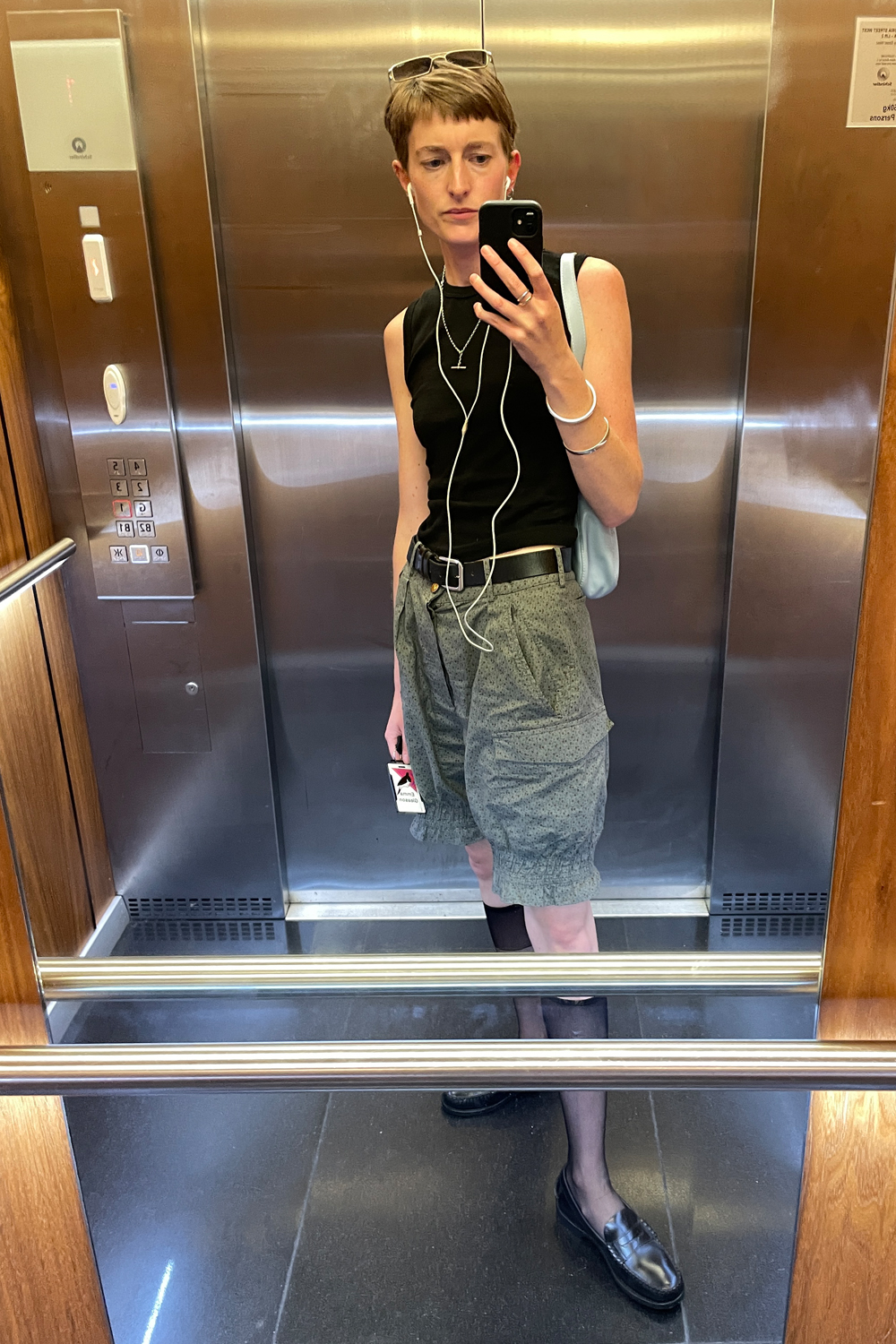 Emma Gleason wearing her Karen Walker bloomers.