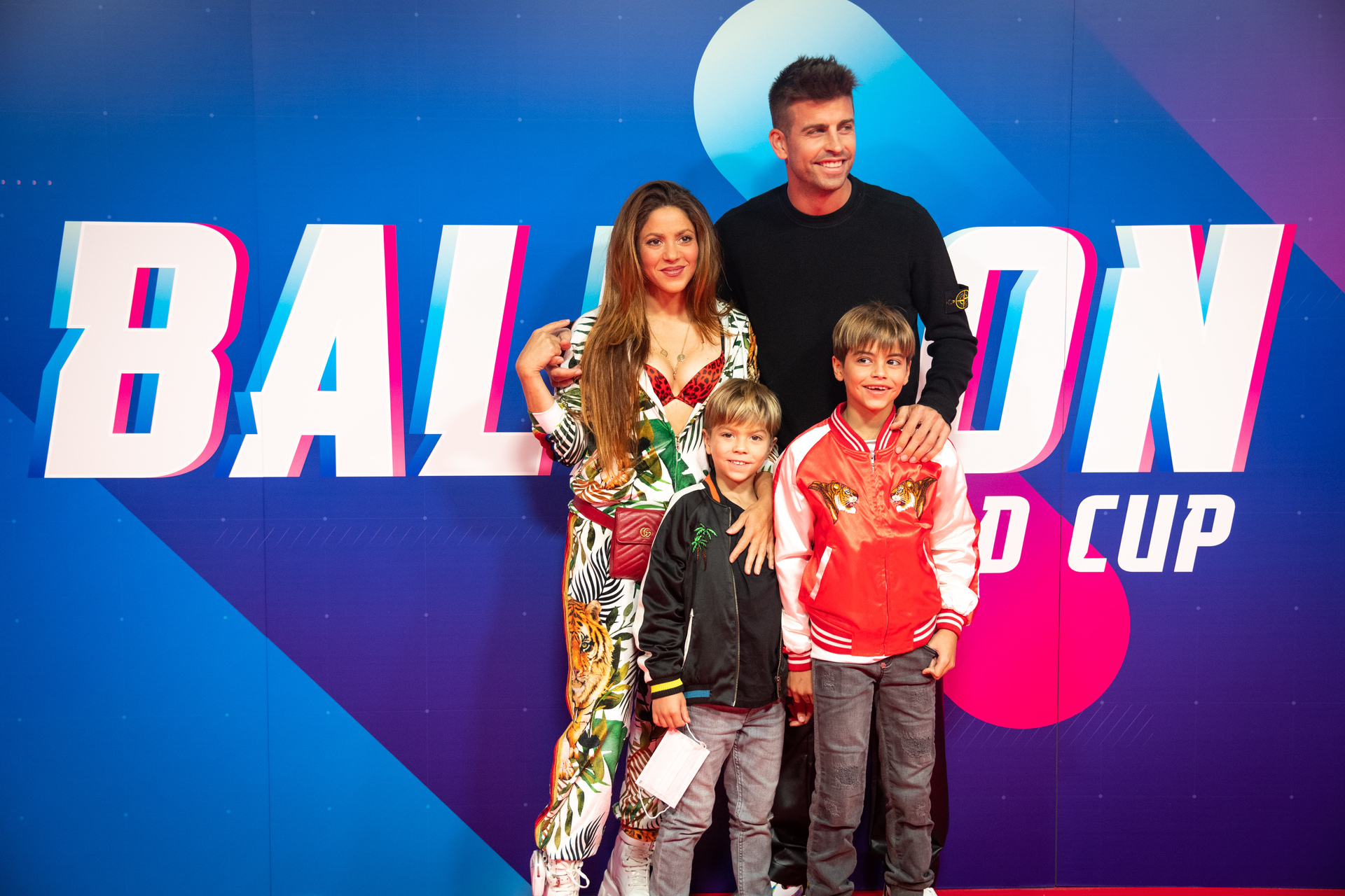Shakira, Gerard Pique and their two sons. Photo / Getty Images