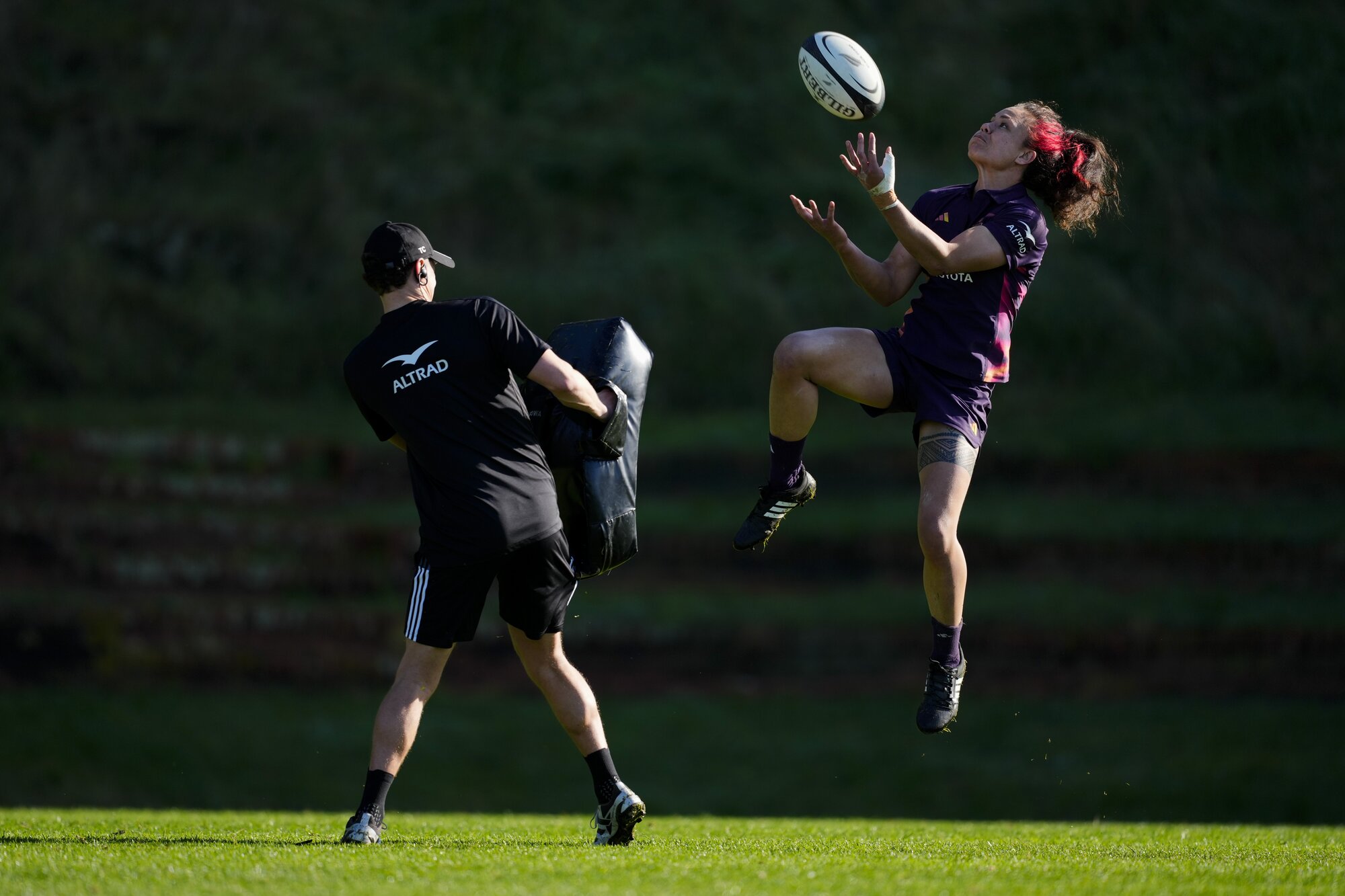 Ruby Tui in training with the Black Ferns this week. Photo / Photosport