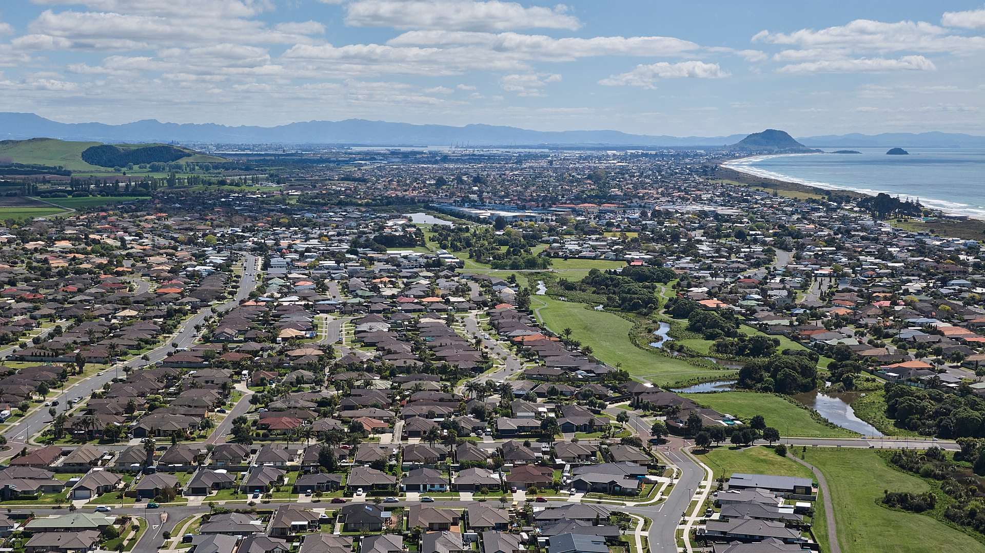 Pāpāmoa, Tauranga, from the air. Photo / George Novak