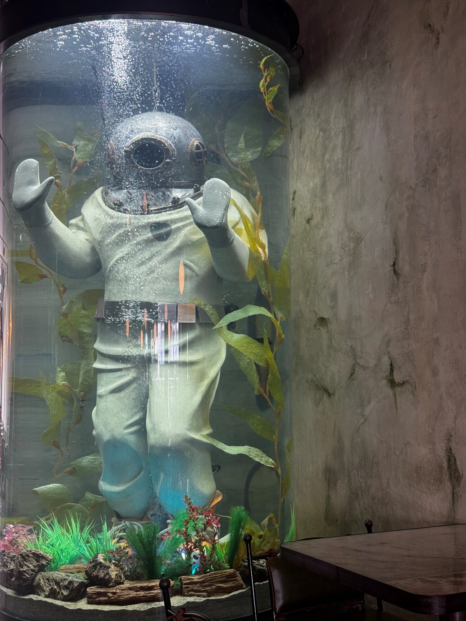 'Derek the Diver', one of the design features at Jacuzzi, the new bar and restaurant opening next week on the site of the former SPQR.