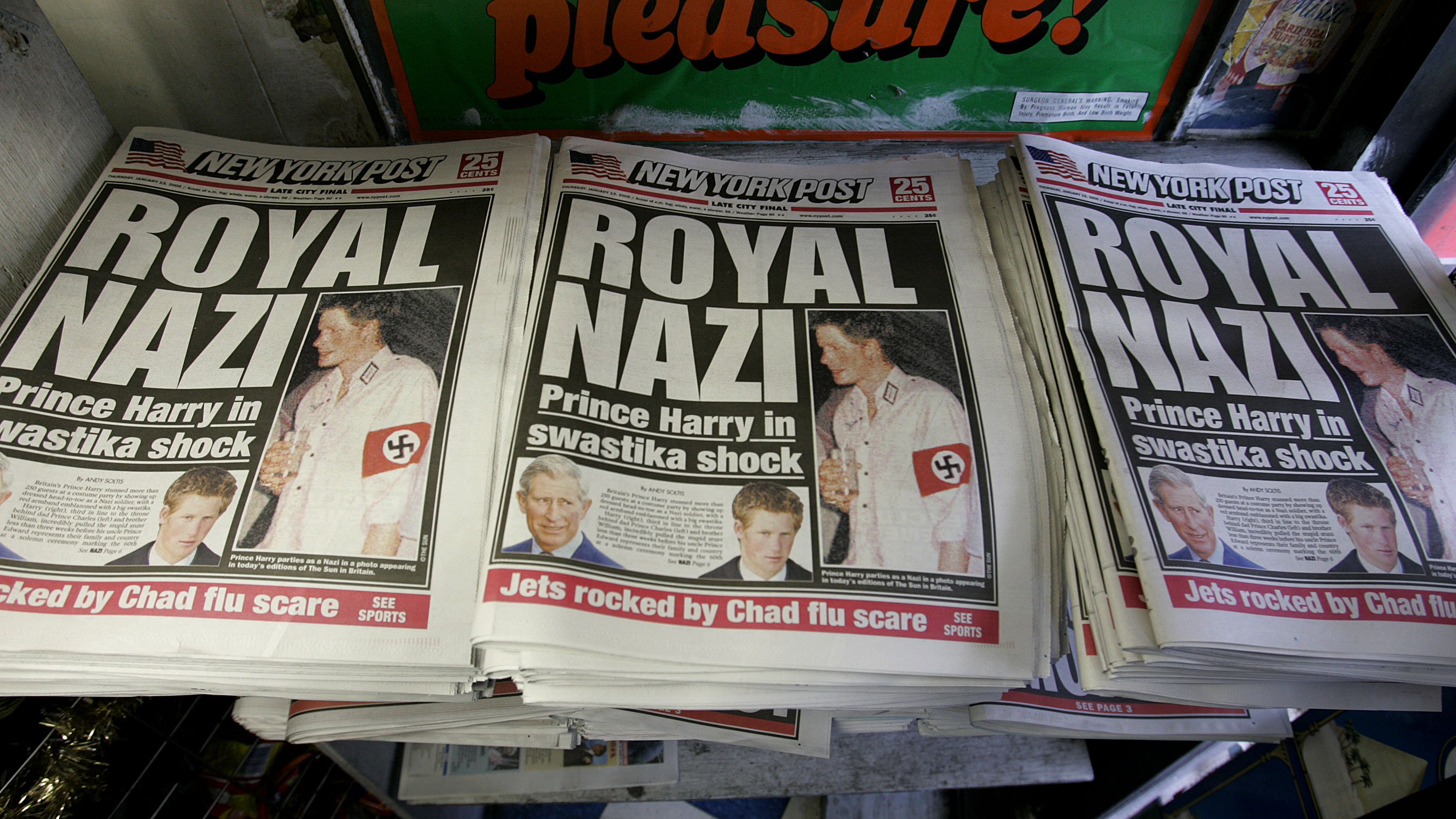 Harry made headlines for his Royal Nazi costume. Photo / Getty Images