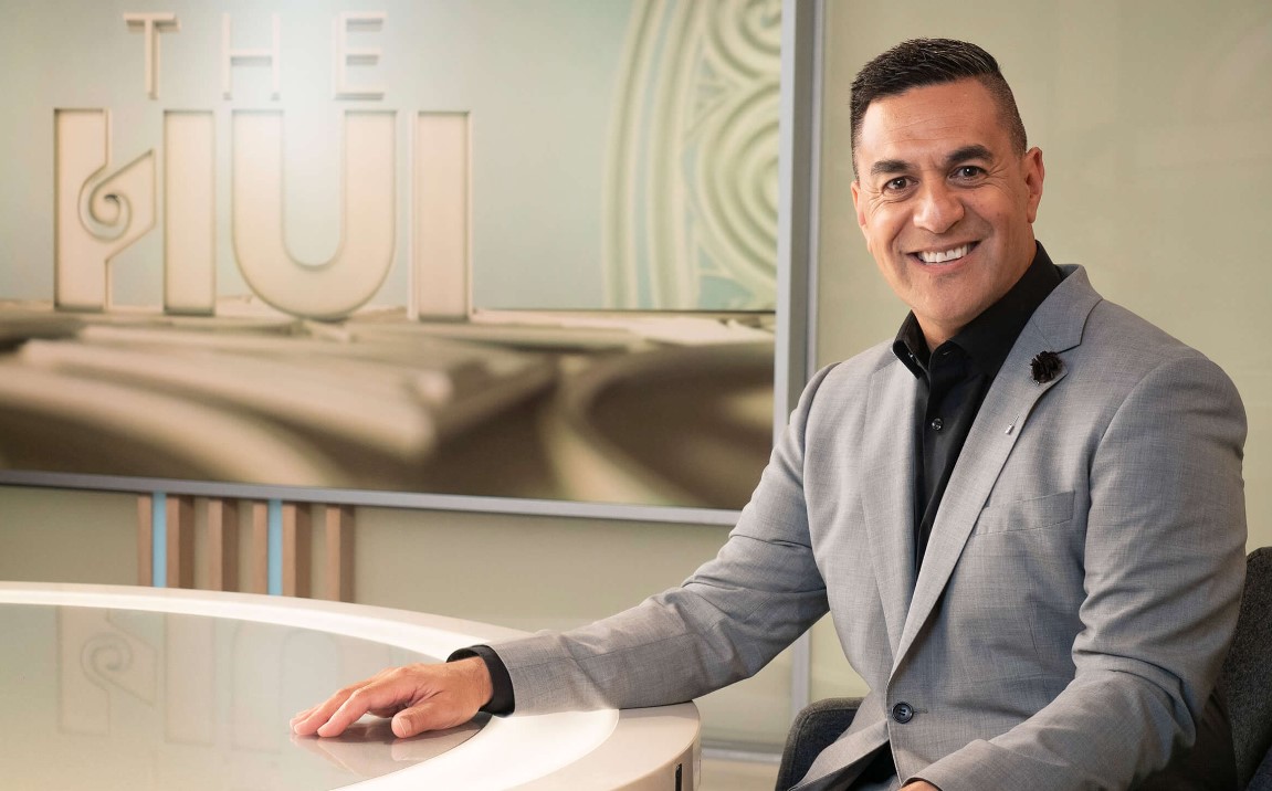 The Hui, now in its 10th season, is hosted by Julian Wilcox. Photo / The Hui