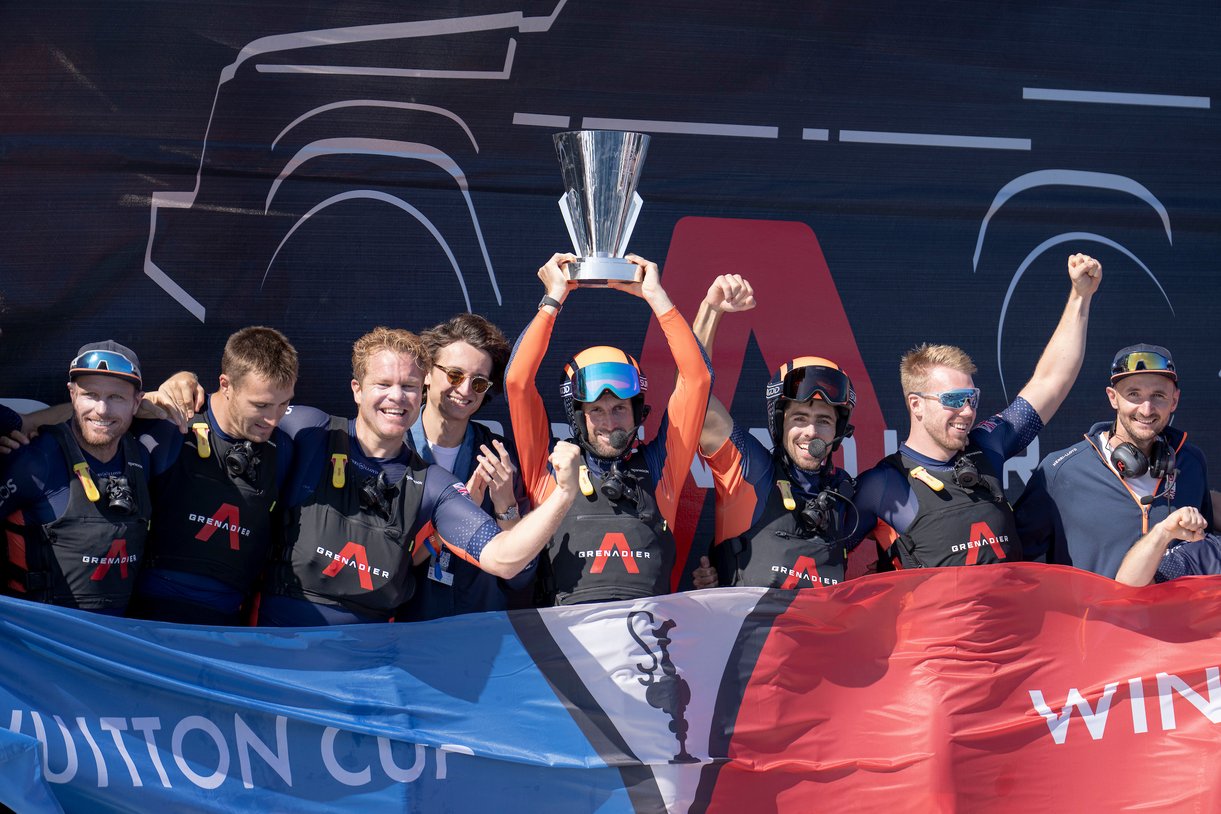 Ineos Britannia celebrate winning the Louis Vuitton Cup. Photo / Ian Roman, America's Cup