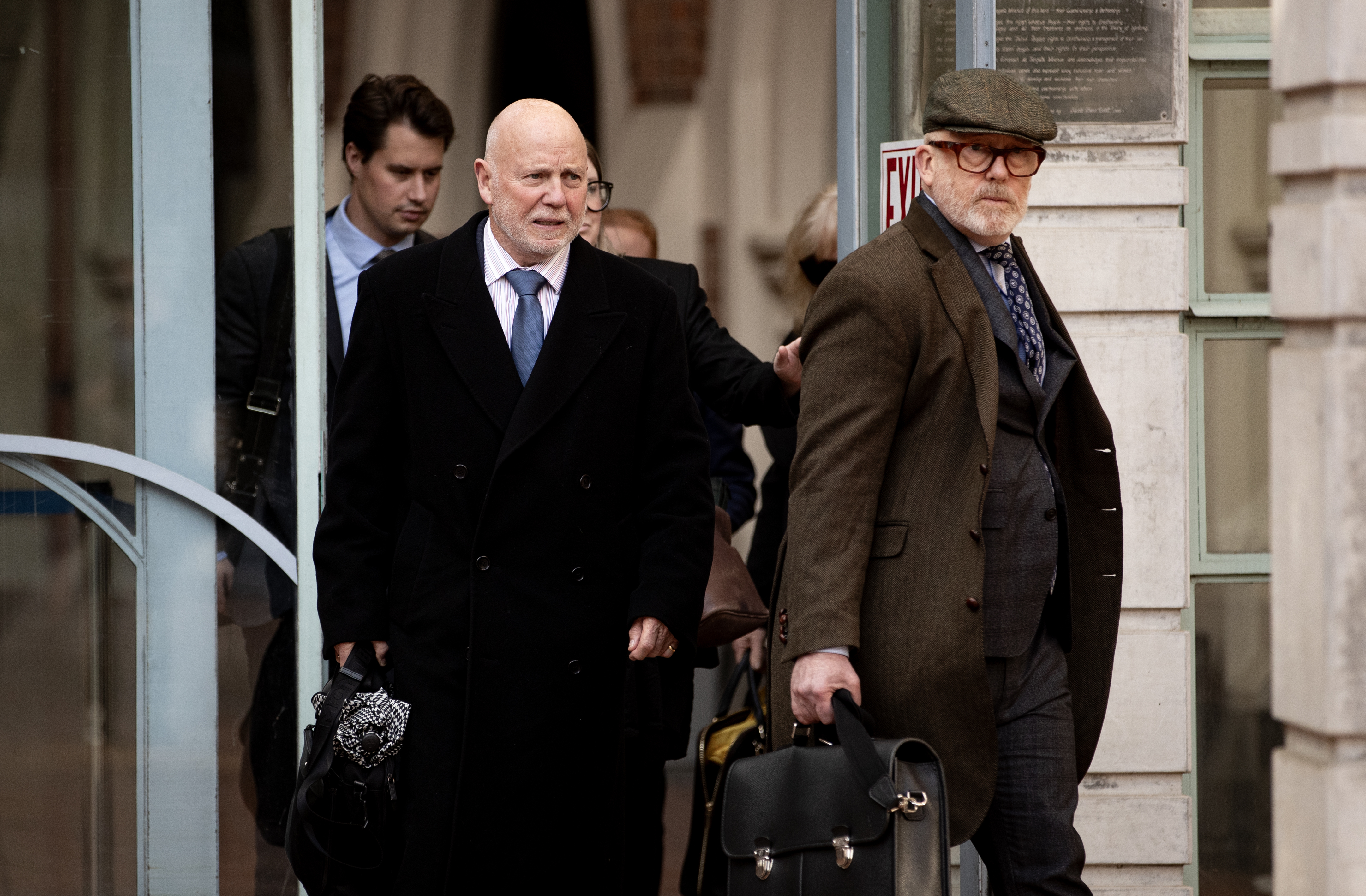 Philip Polkinghorne with his lawyer Ron Mansfield KC. Photo / Dean Purcell