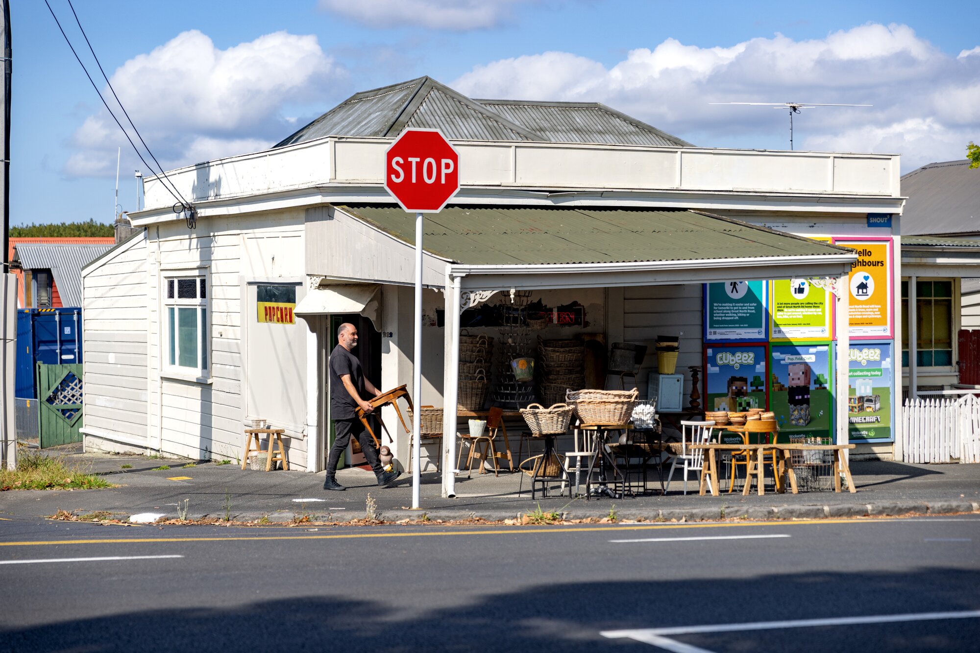 The Grey Lynn Flotsam & Jetsam is in a historic corner dairy. Photo / Babiche Martens