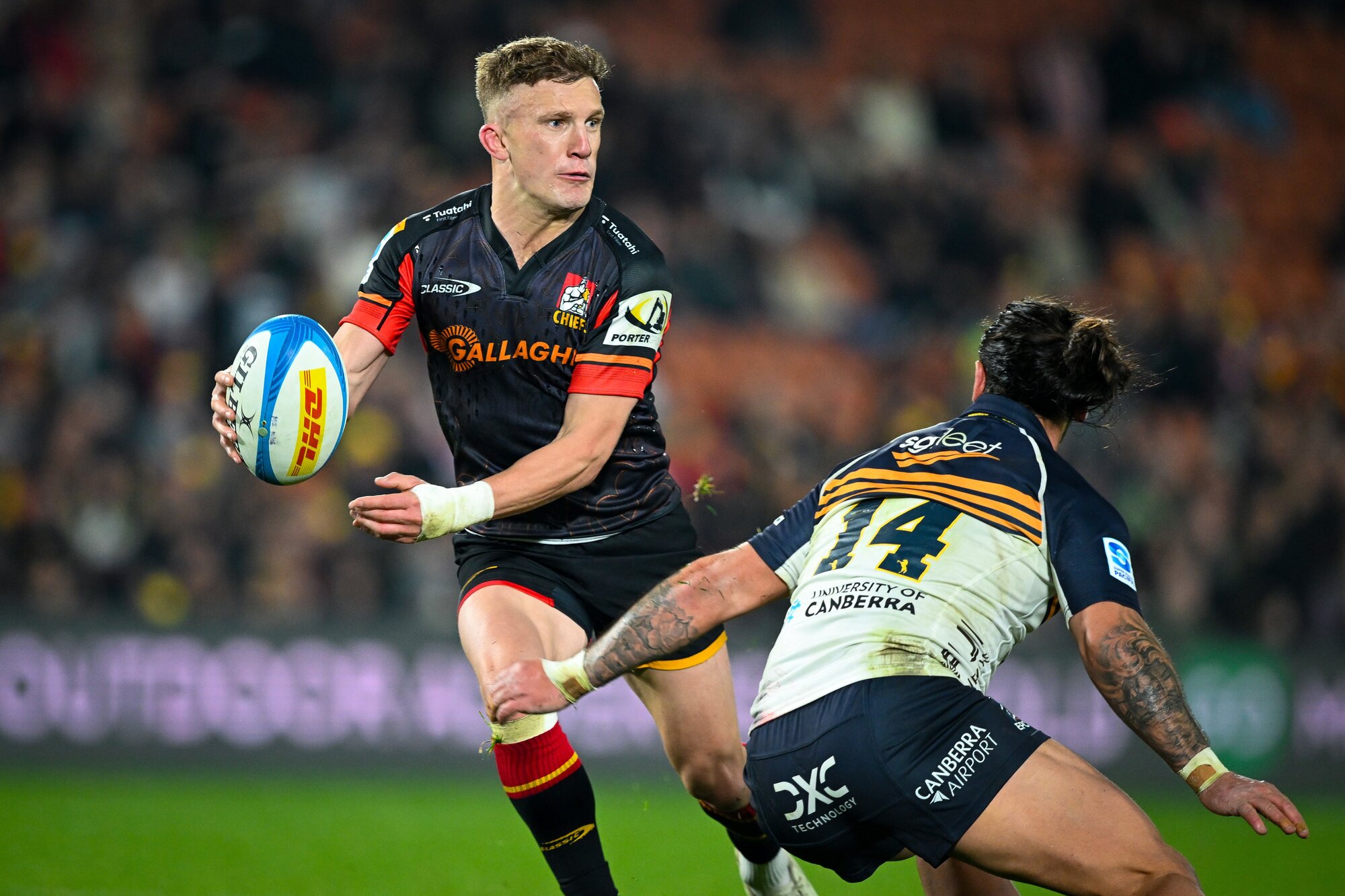 While his abilities haven’t necessarily translated quite so well at test level, Damian McKenzie is the gold standard in Super Rugby. Photo / Photosport