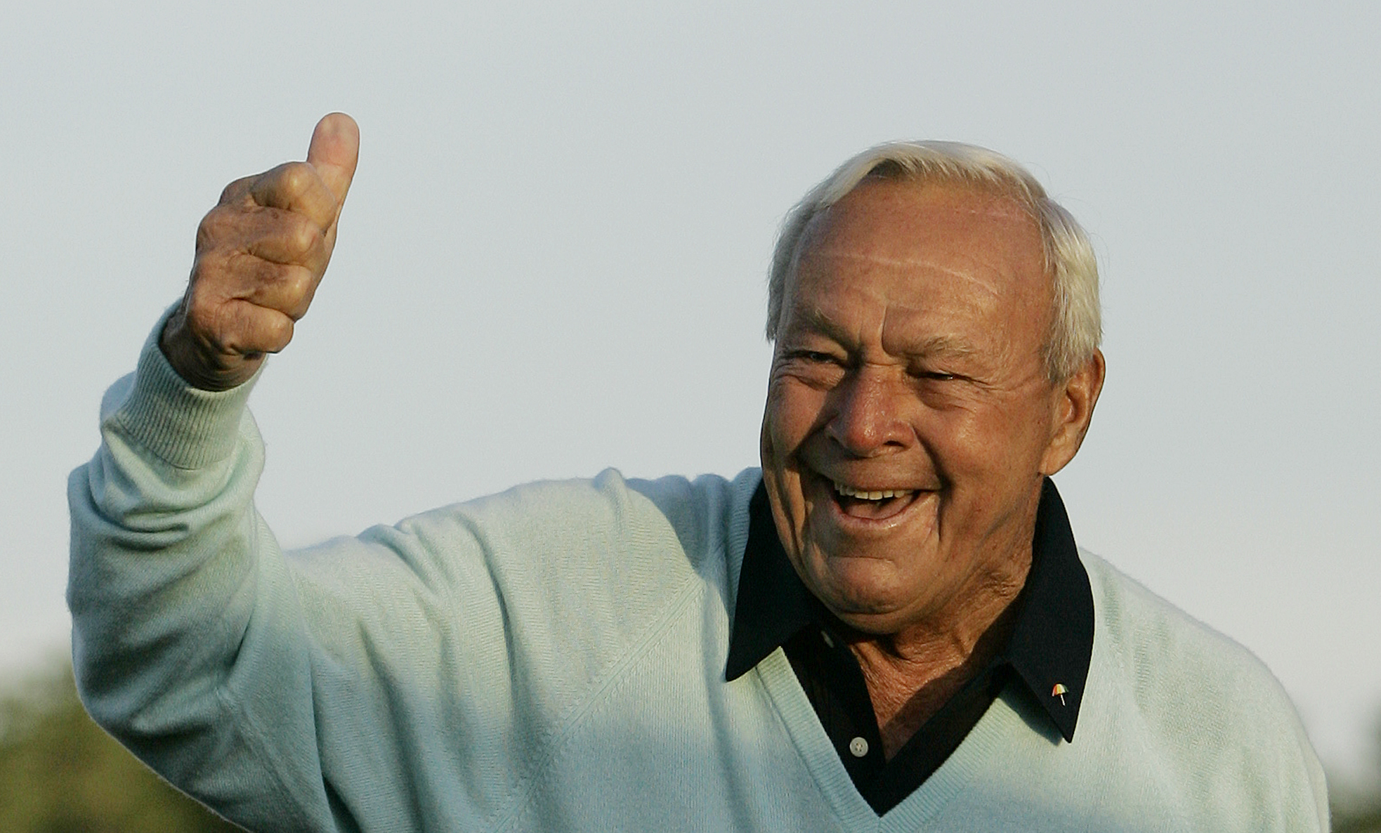 Copricapo Driver Smathers & Branson Arnold Palmer – Pelle Bianco/Blu (Nuovo Senza Etichette)