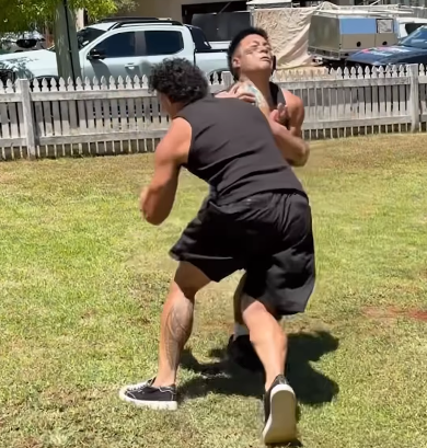 NRL star Kotoni Staggs was seen participating in a Run It Straight challenge with a Brisbane businessman. Photo / Instagram