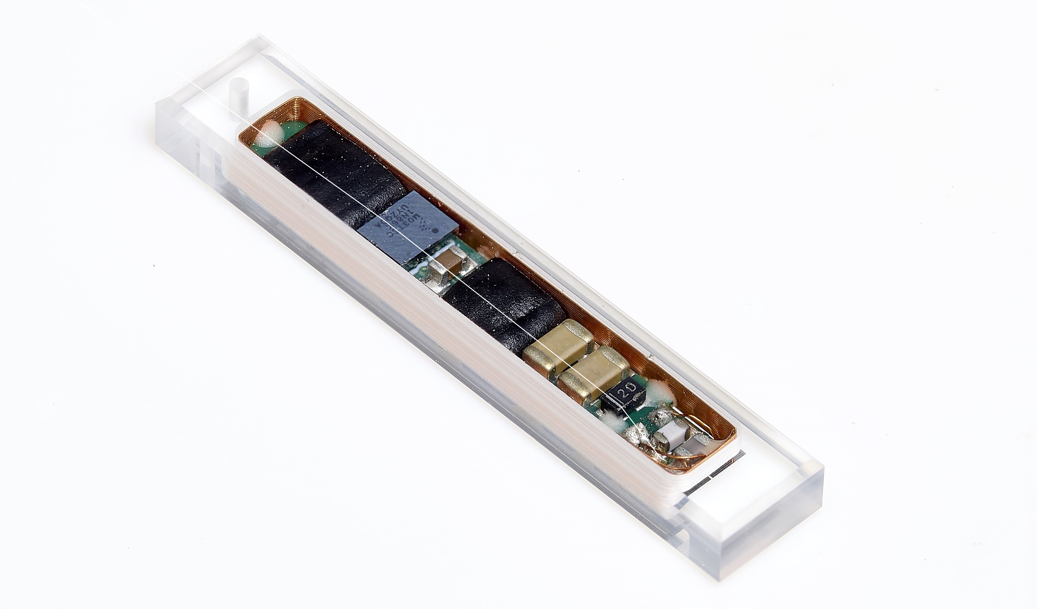 A close-up of the chip. Design is all done in-house, in Auckland, with several specialist offshore partners used for parts and manufacture.