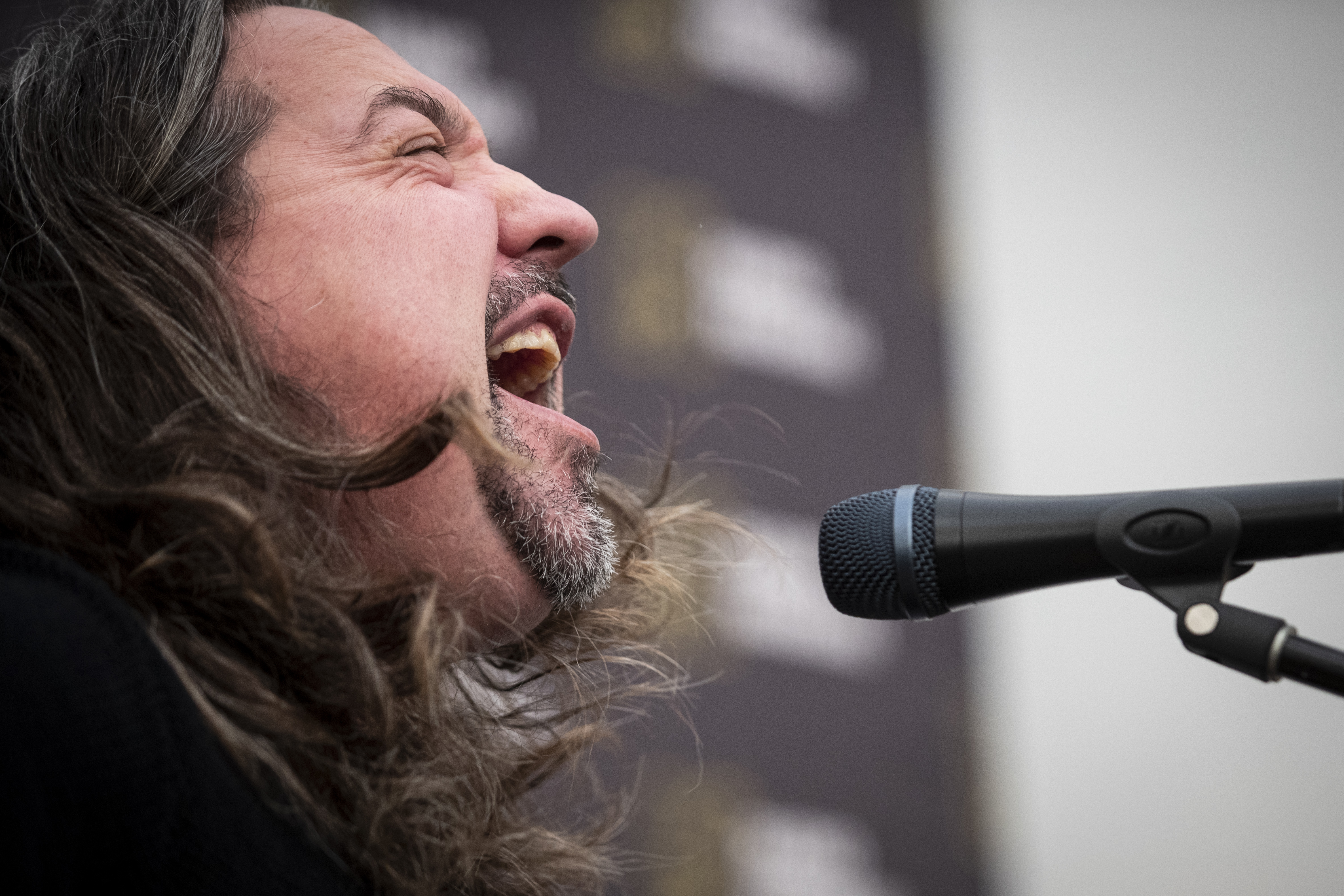Screaming into the void, during a gig in 2023. Photo / Jason Oxenham