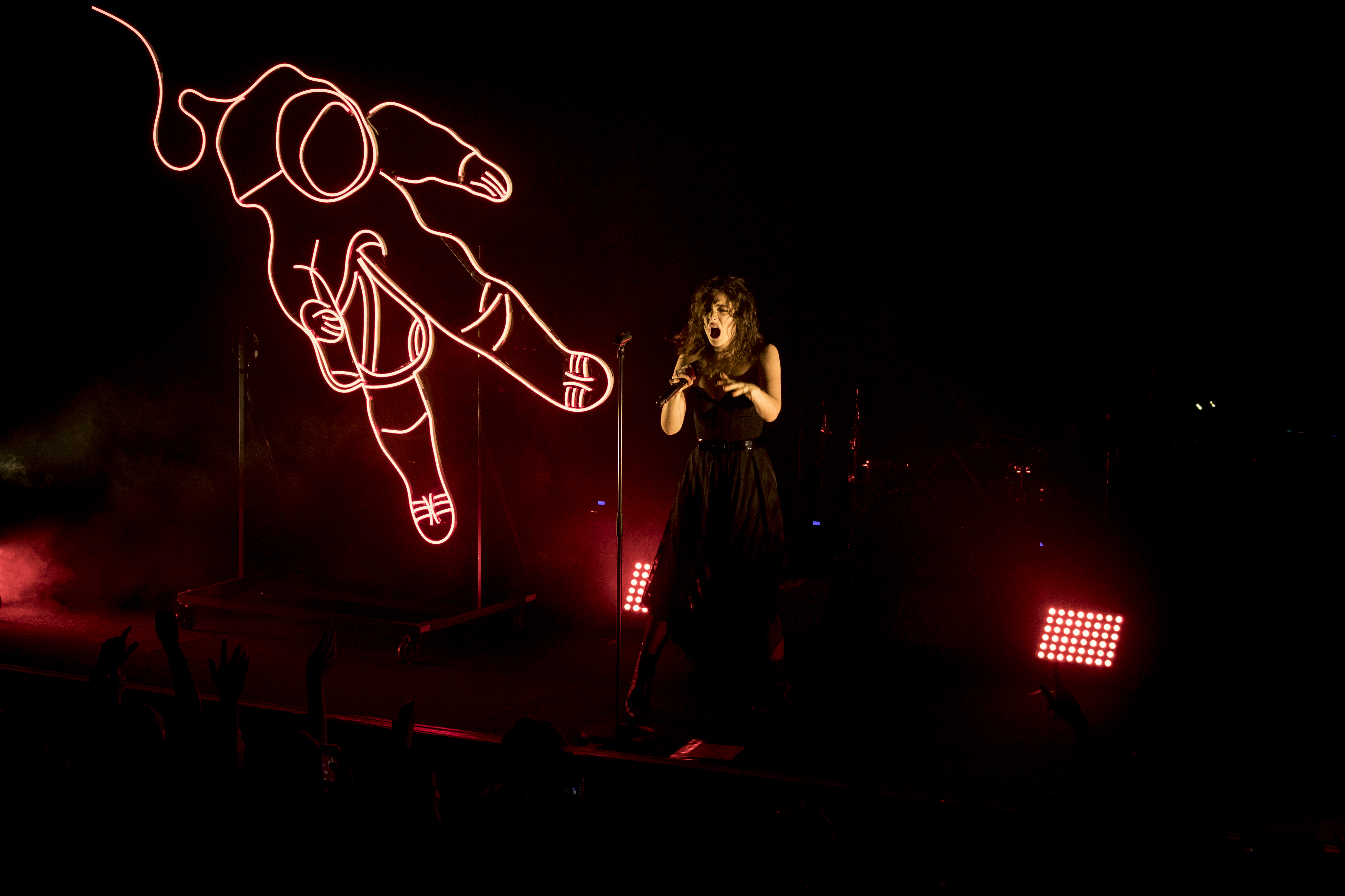 Lorde's stage set up has changed a lot since the early days. Photo / Dean Purcell.