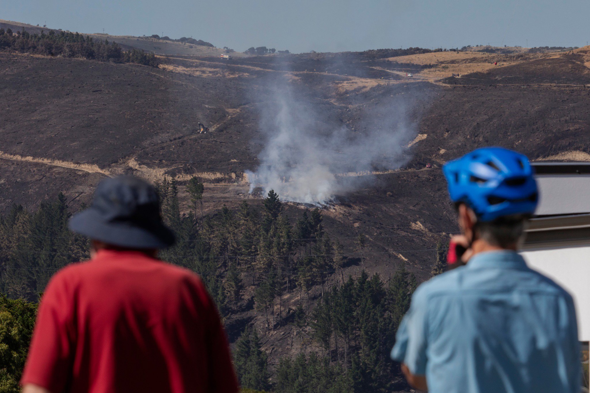 The Port Hills fire in Christchurch has been burning for days. Photo / Kirk Hargreaves