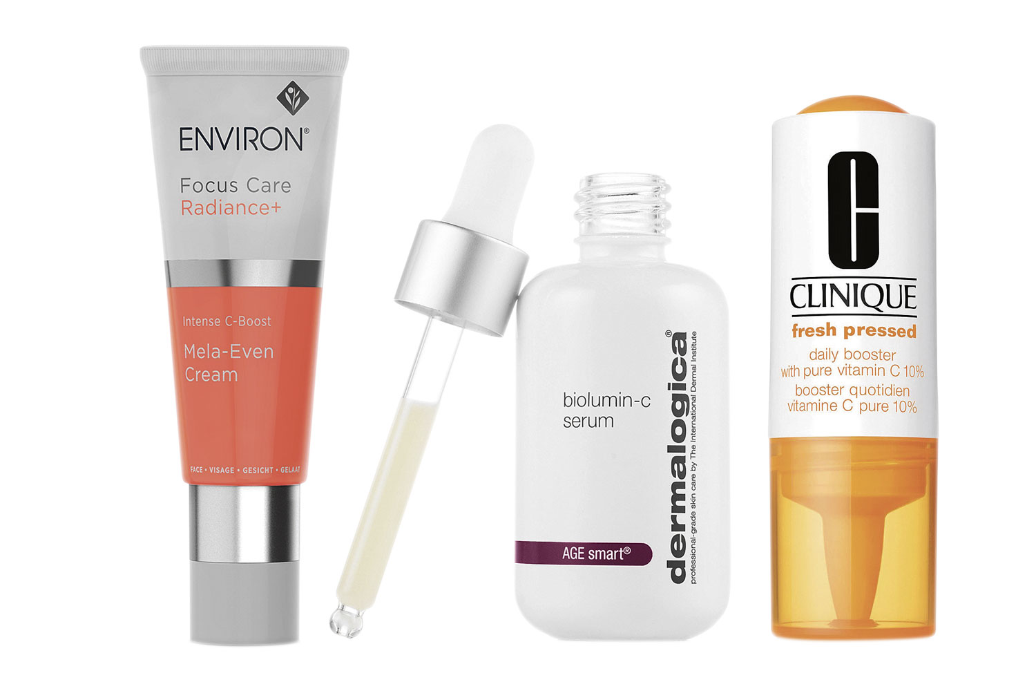 (From left) Environ; Dermalogica; Clinique. Photos / Supplied