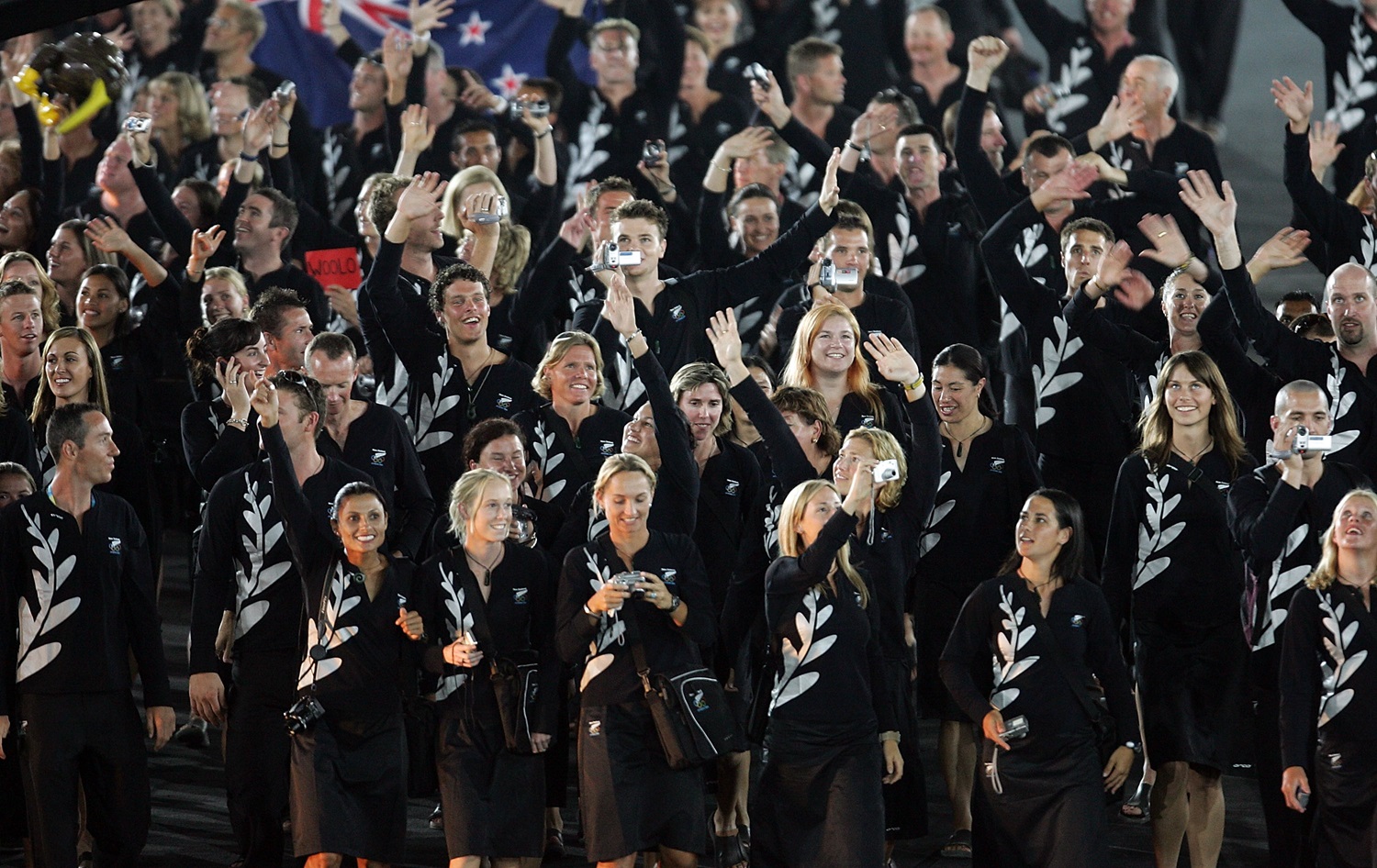 The delegation from New Zealand during the Athens 2004 Olympic Games. Photo / Getty Images