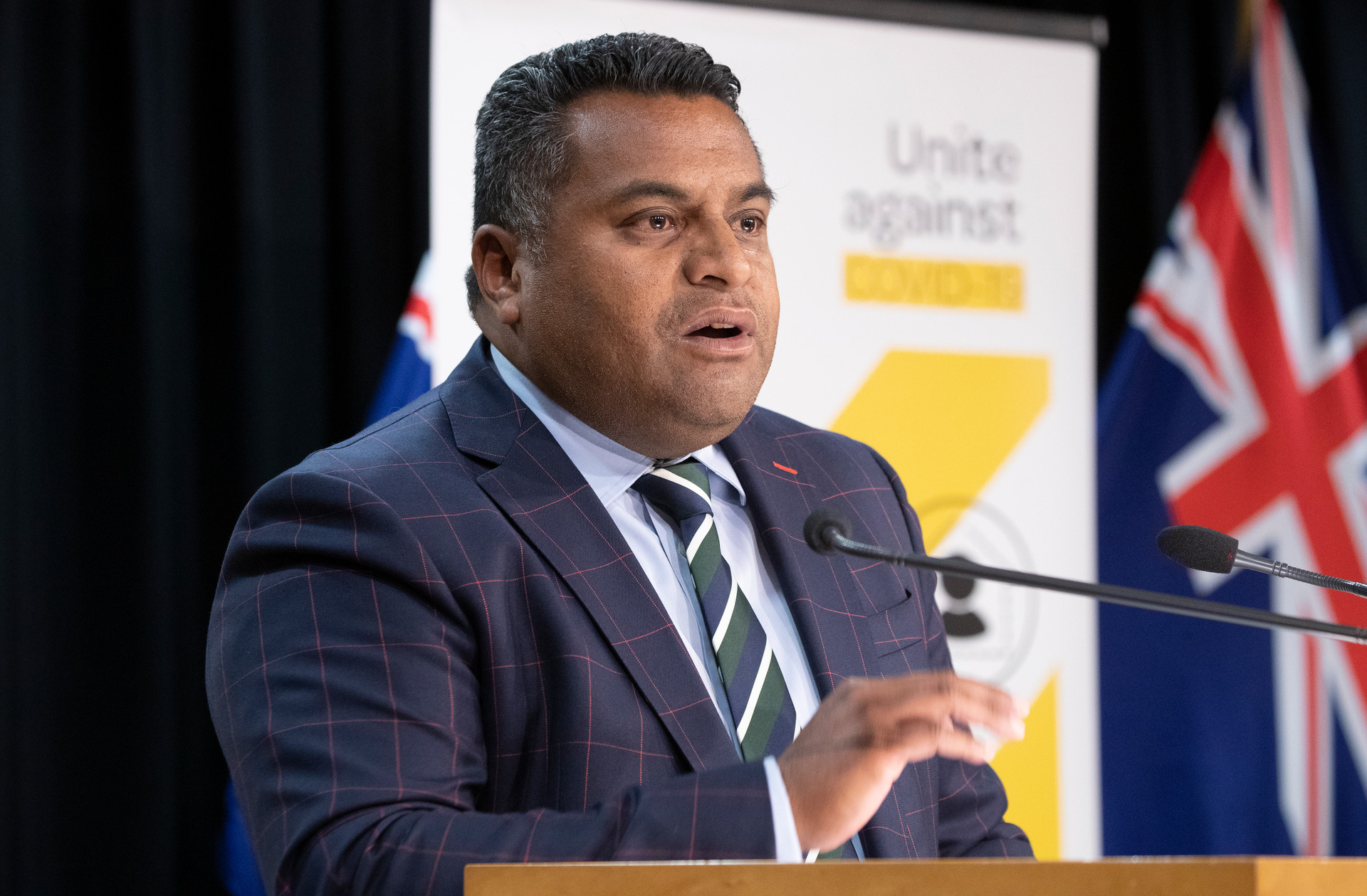 Broadcasting and Media Minister Kris Faafoi also announced a $50m support package last April. Photo / Mark Mitchell