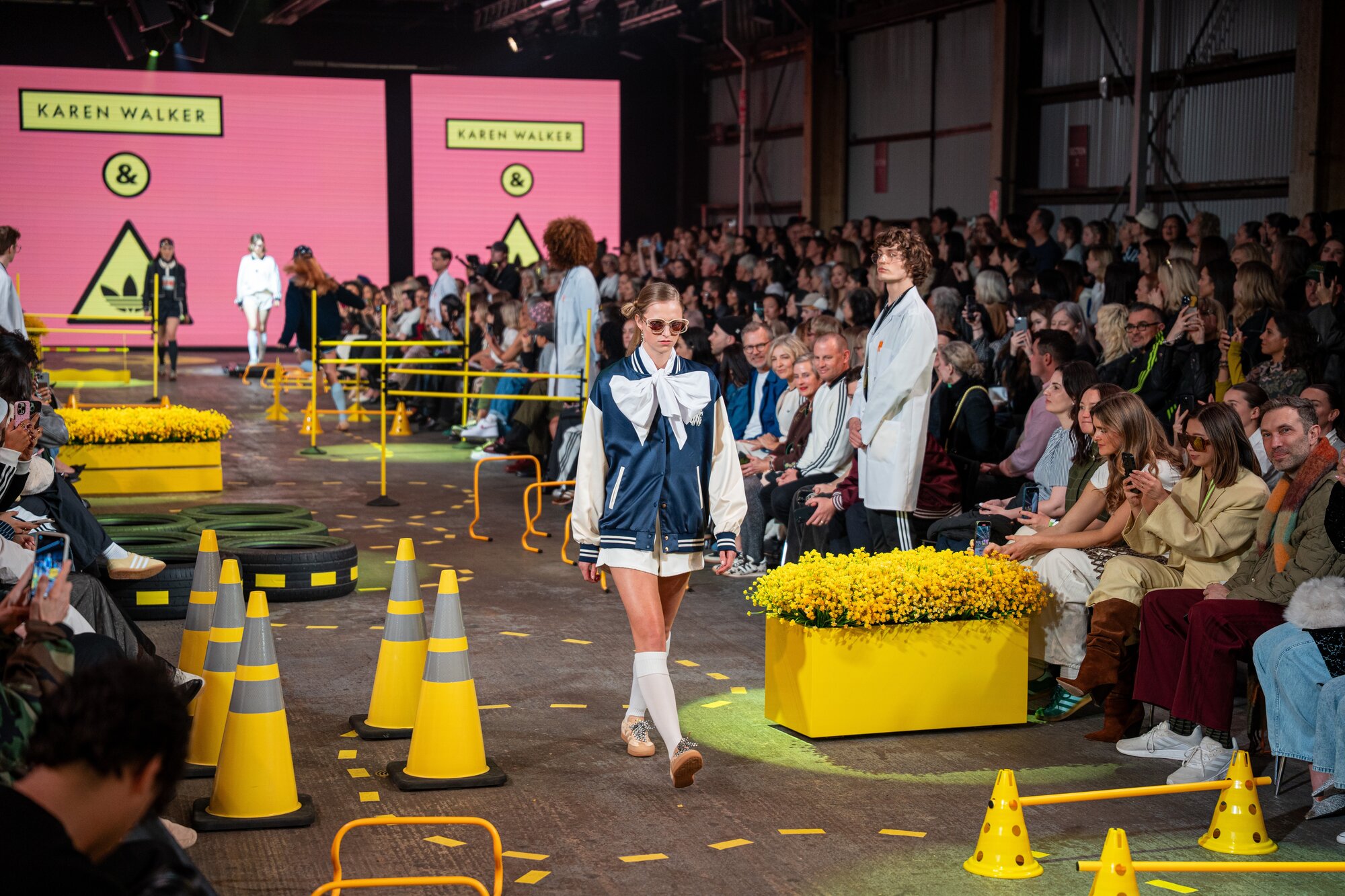 Karen Walker's return runway show at New Zealand Fashion Week in Auckland's Shed 10. Photo / Alyse Wright