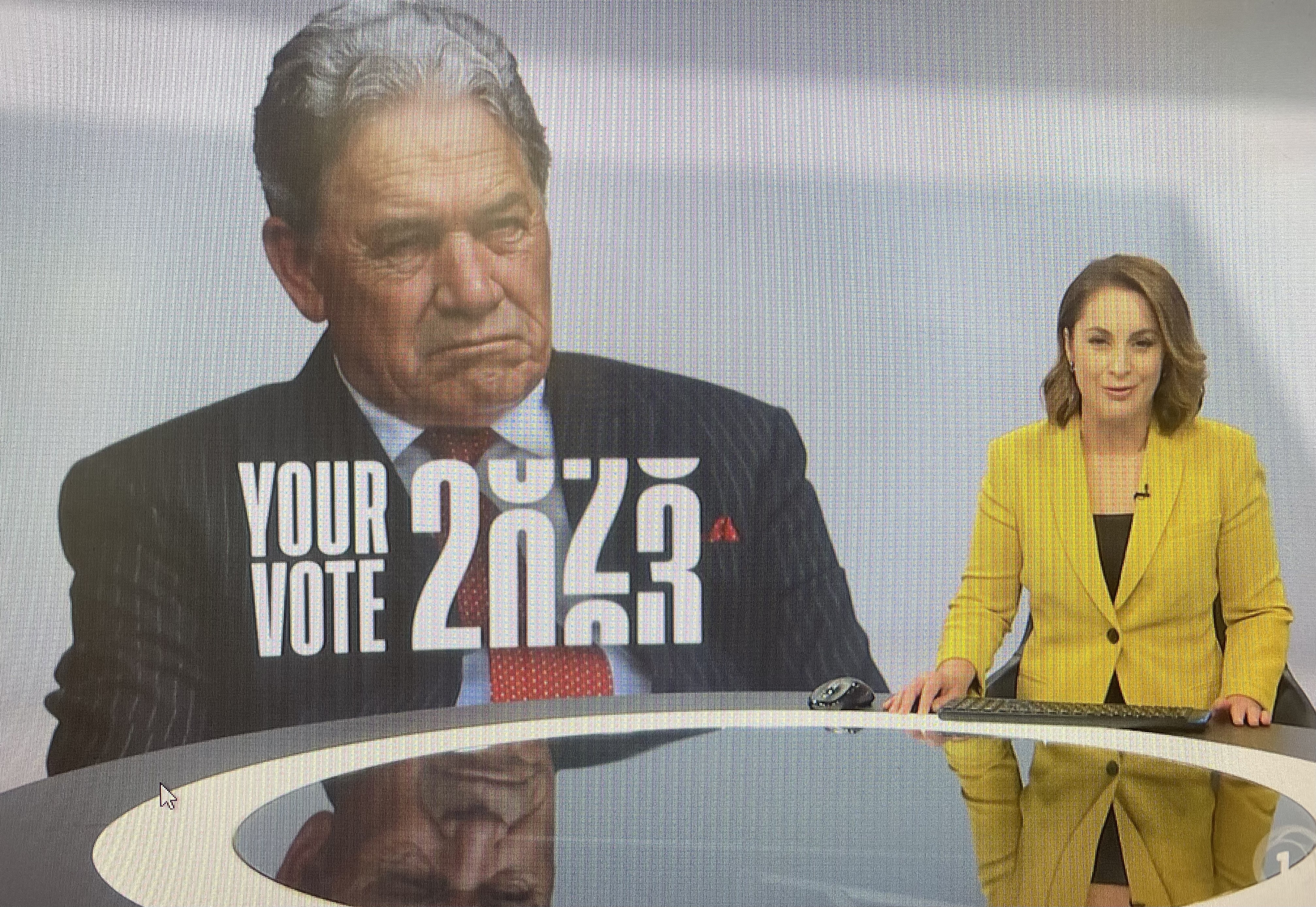 TVNZ's election logo last Saturday night....