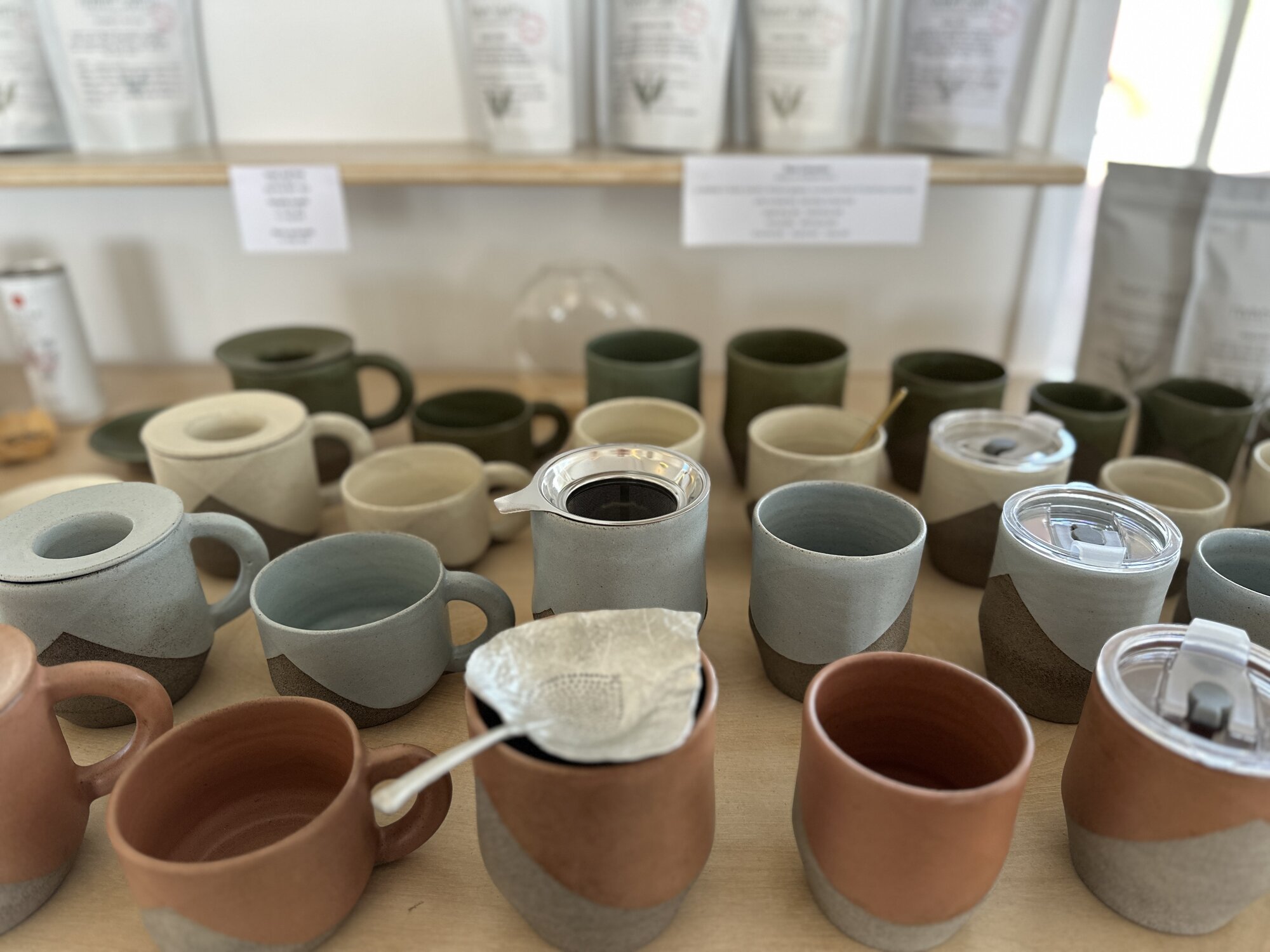 Timmy Smith makes lovely tea blends and sells ceramic cups to sip them from. Photo / Anna King Shahab