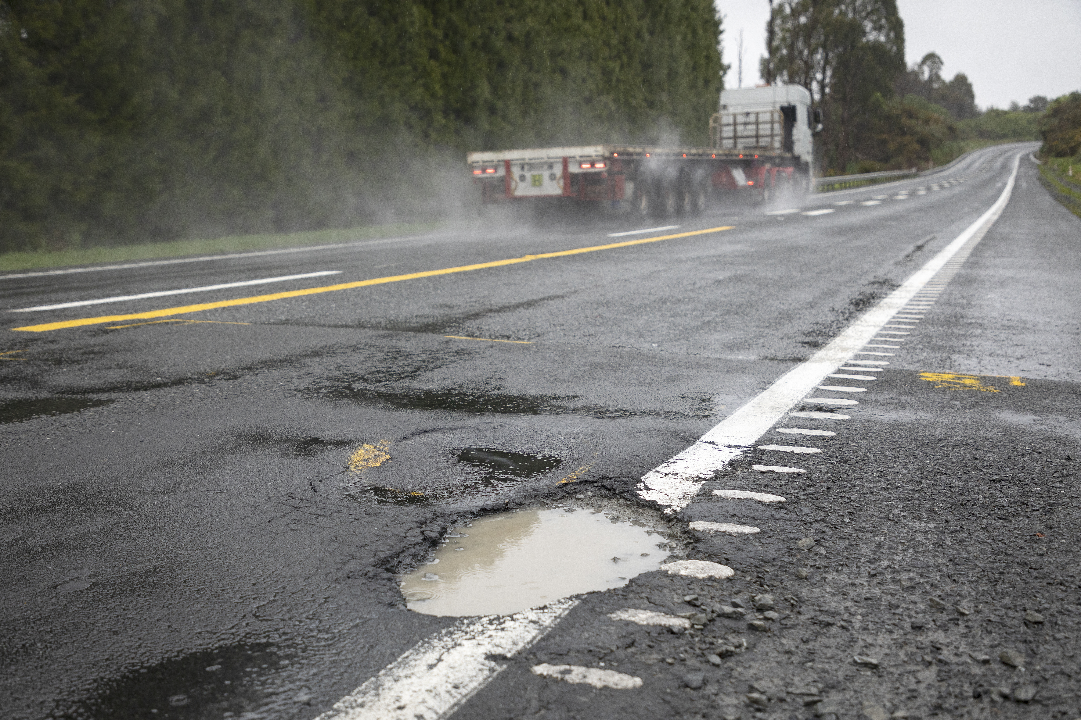 Potholes have become an election issue. Photo / Andrew Warner
