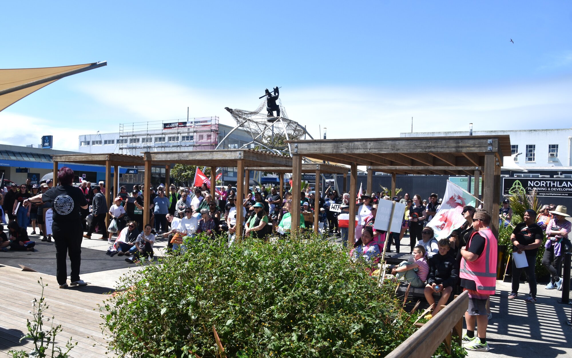 Several hundred people attended Kaitāia’s rally from Te Ahu to the town centre. All sectors were represented, including good support from the community, organisers say. Photo / Supplied