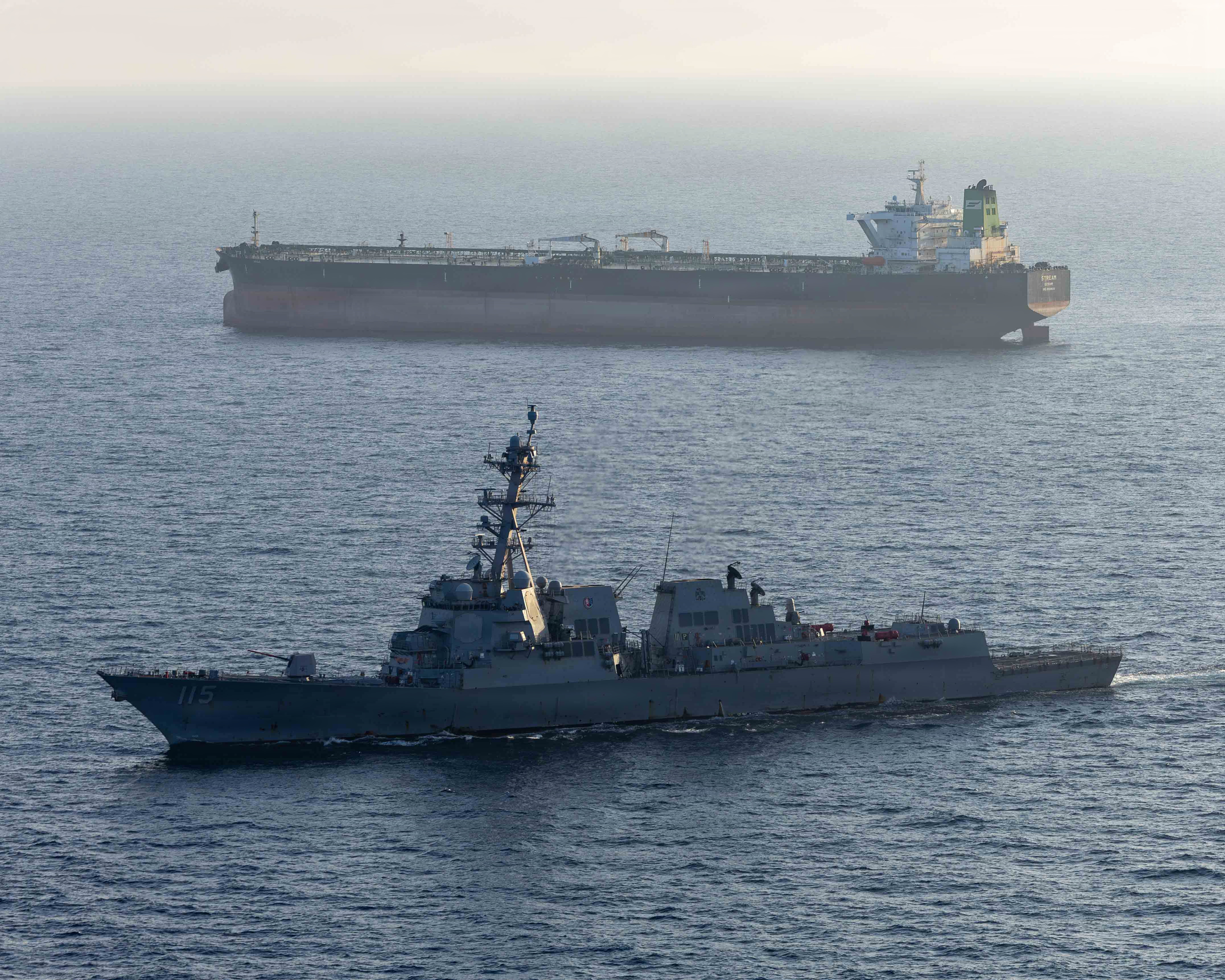 Iran reported that US warships were turned around in the Gulf of Oman by warning fire. Photo / Getty Images