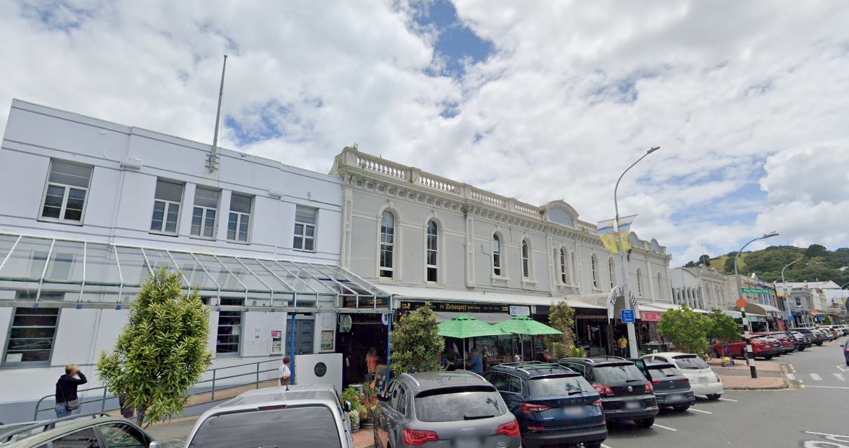 Buildings the developers own on Devonport's main street, where plans have gone into the ministry for assessment.