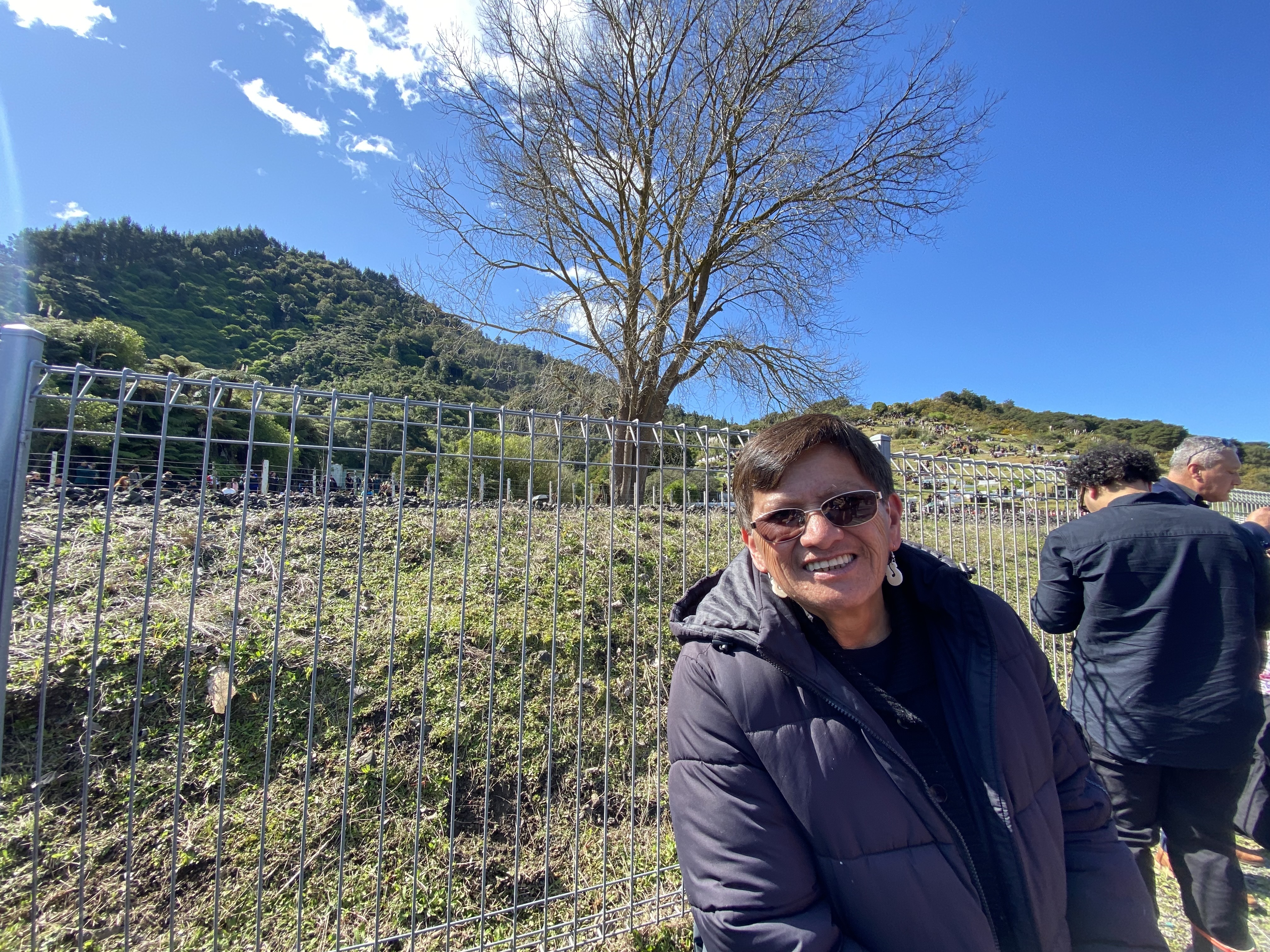 Ruta Wright, 72, was on Taupiri Maunga when Te Atairangikaahu was laid to rest in 2006 and was there again to farewell Kīngi Tūheitia. Photo / Vaimoana Mase