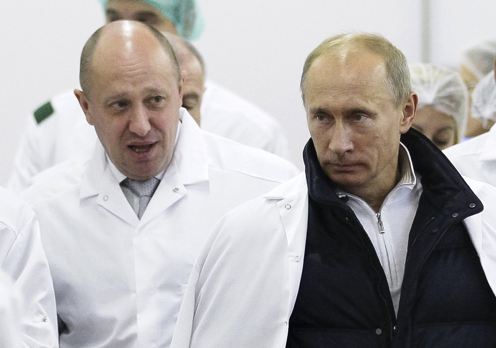 Yevgeny Prigozhin with Vladimir Putin. Photo / AP