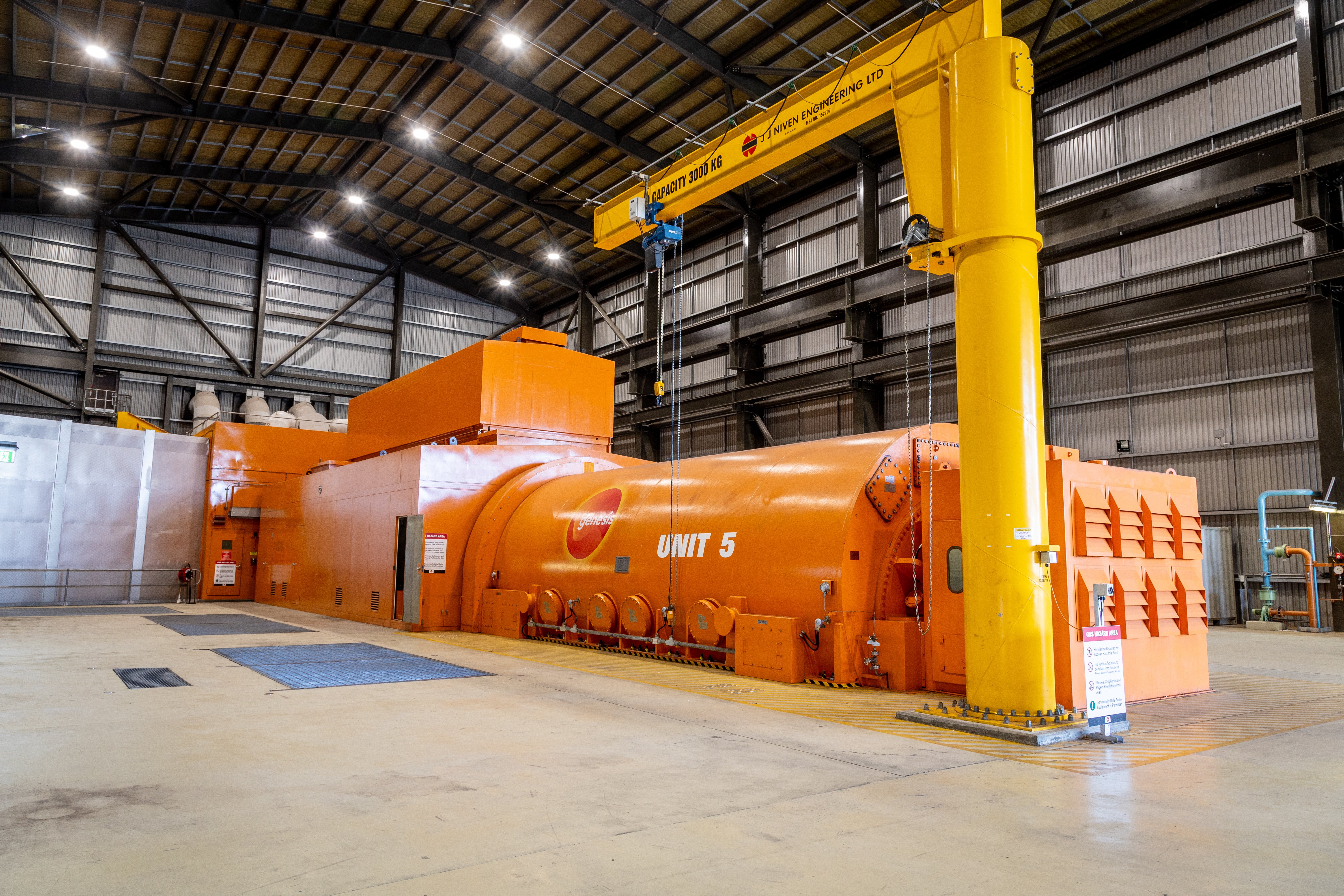 The gas-powered Unit 5 turbine in the Huntly Power Station. Photo / NZME