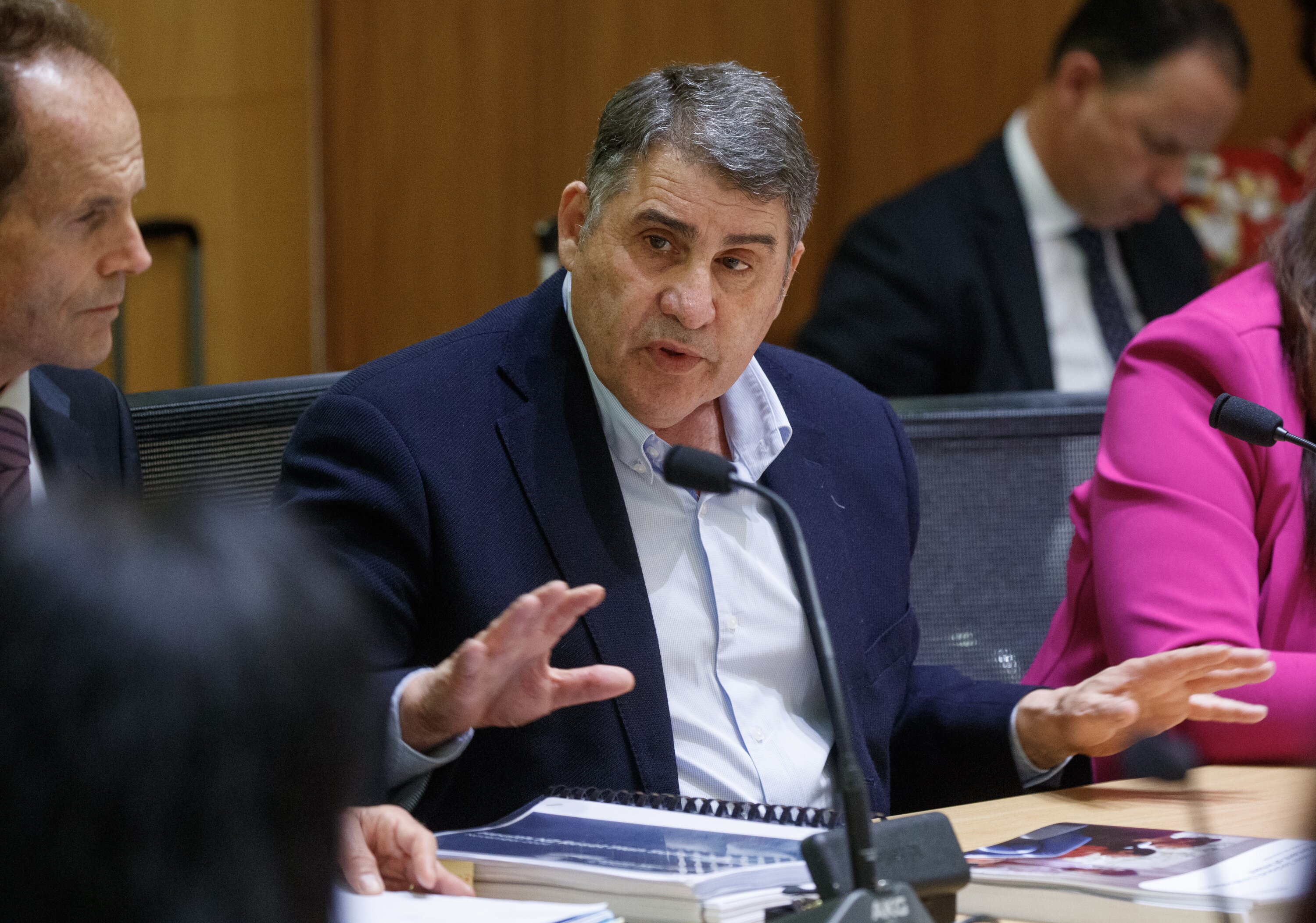 Health NZ Commissioner Professor Lester Levy in Parliament yesterday. Photo / Mark Mitchell