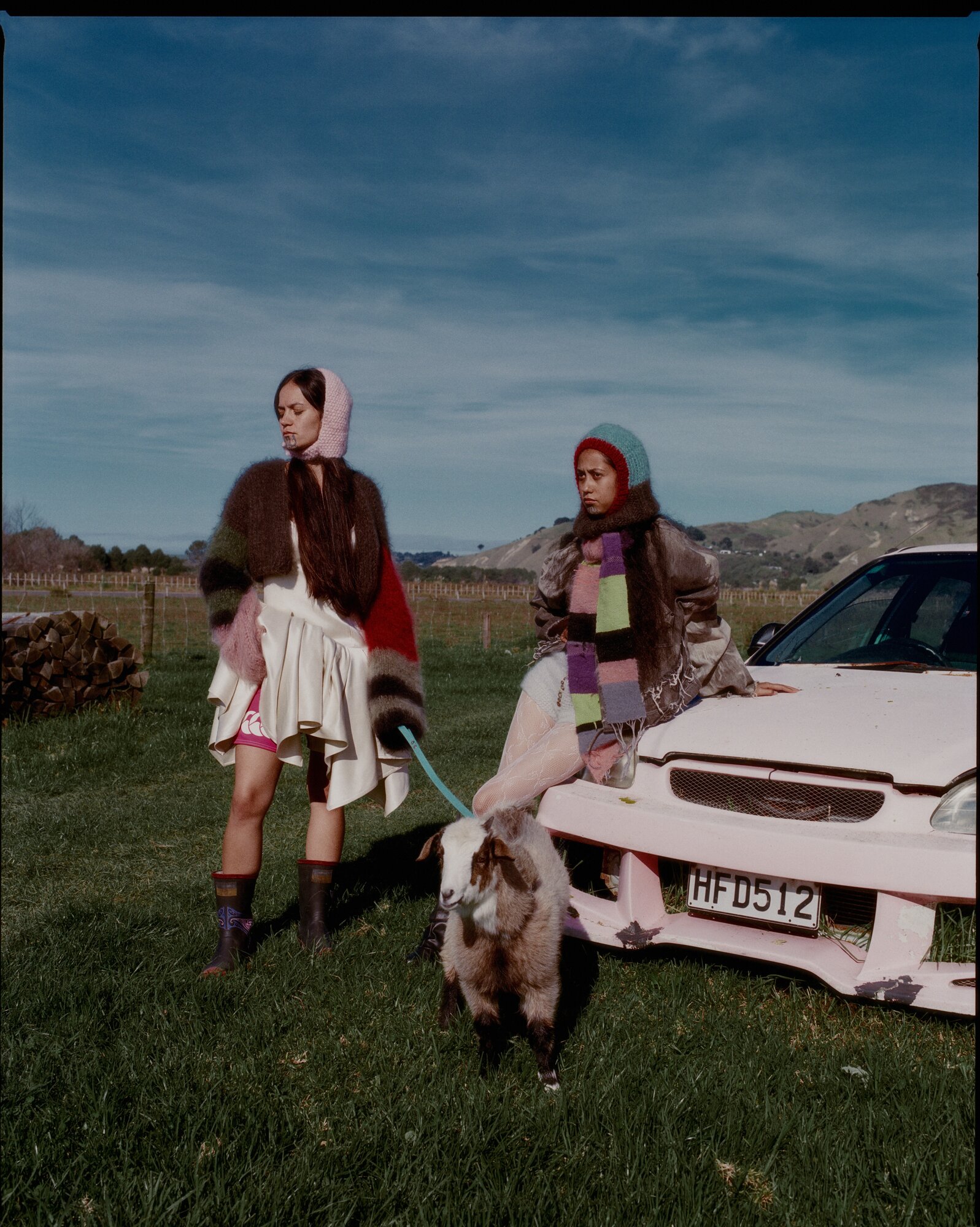 To celebrate her latest knitwear collection for Amélie, Natalie Robb collaborated with stylist Estelle Schular for a photoshoot in Te Wairoa. Photo / Holly Sarah Burgess