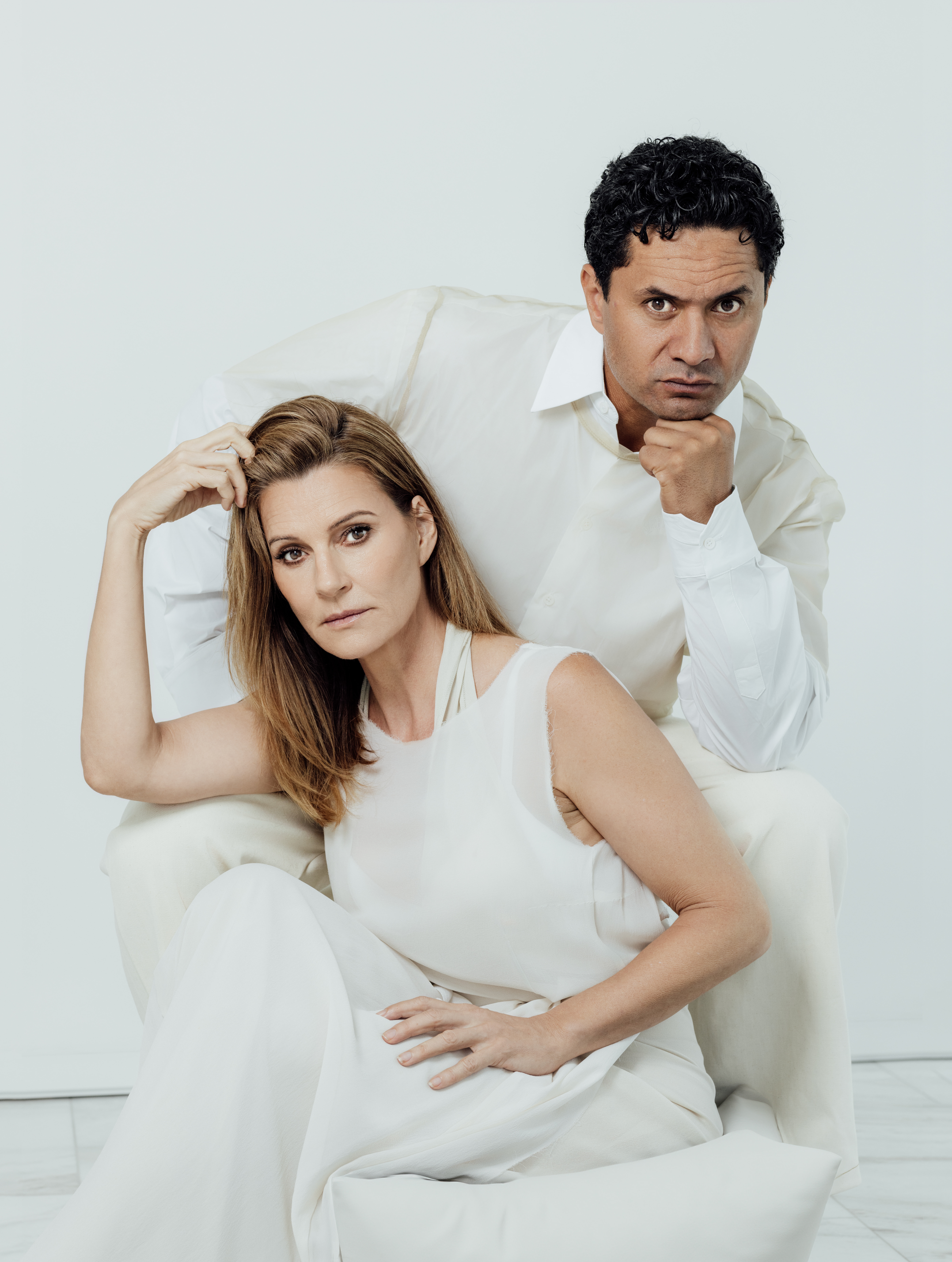 Sara Wiseman and Jarod Rawiri, who play doctors running the drug trial, have a complicated relationship of their own. Photo / Signy Bjorg