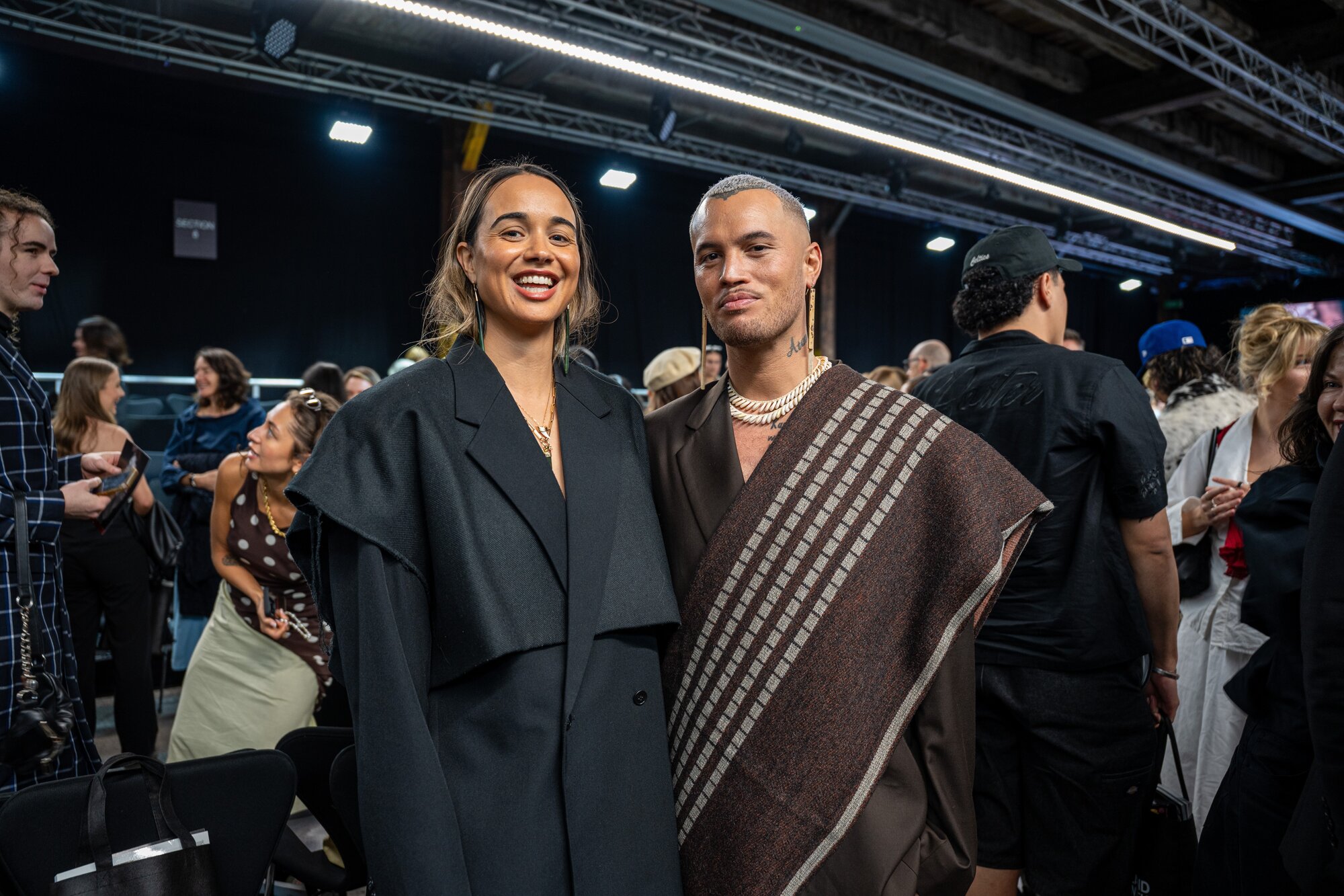 Stan Walker and Lou Tyson at Claudia Li. Photo / Alyse Wright