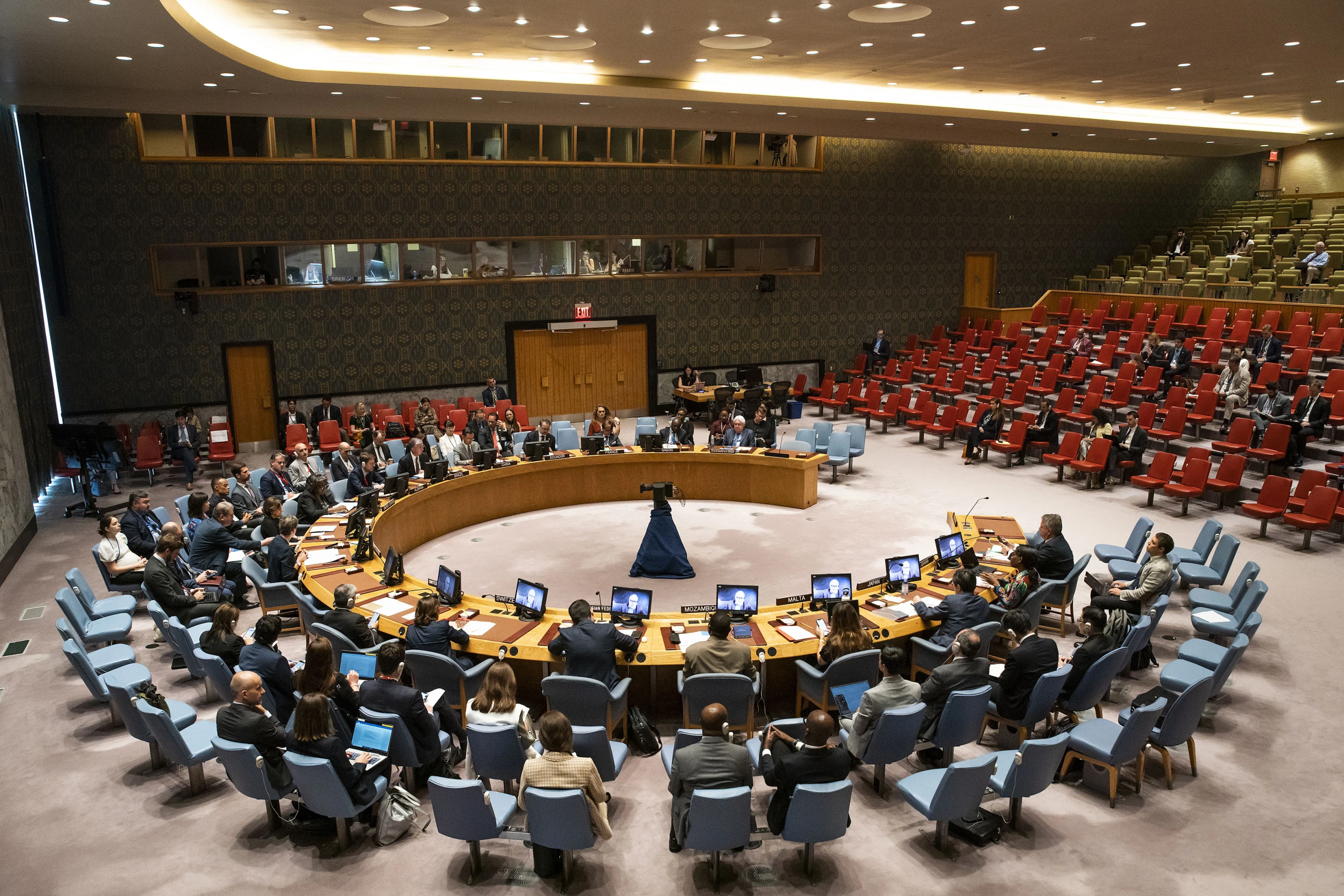 The UN Security Council meets to discuss the maintenance of peace and security of Ukraine at the United Nations headquarters. Photo / AP