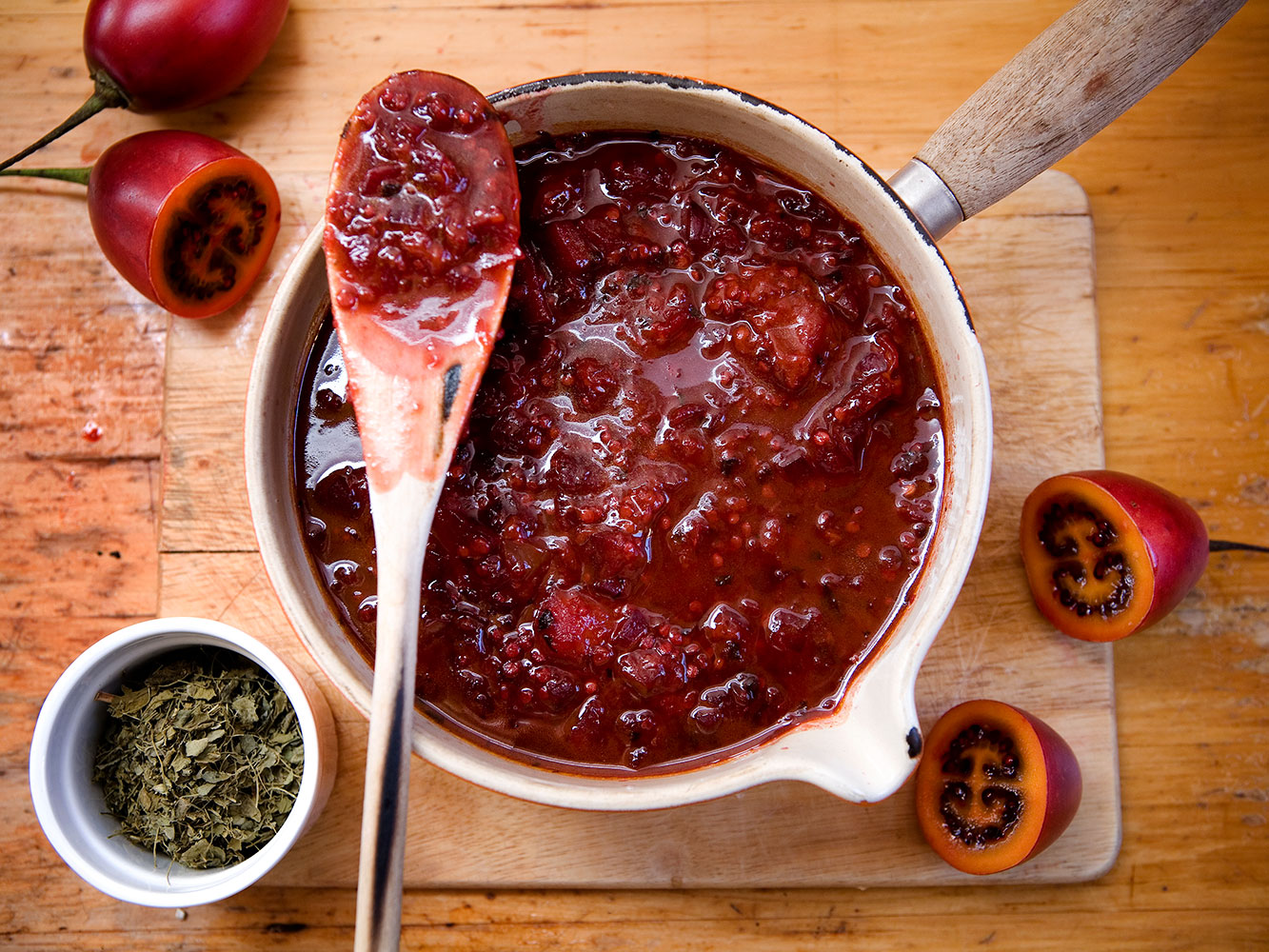 Make the most of tamarillos while they're plentiful. Photo / Babiche Martens