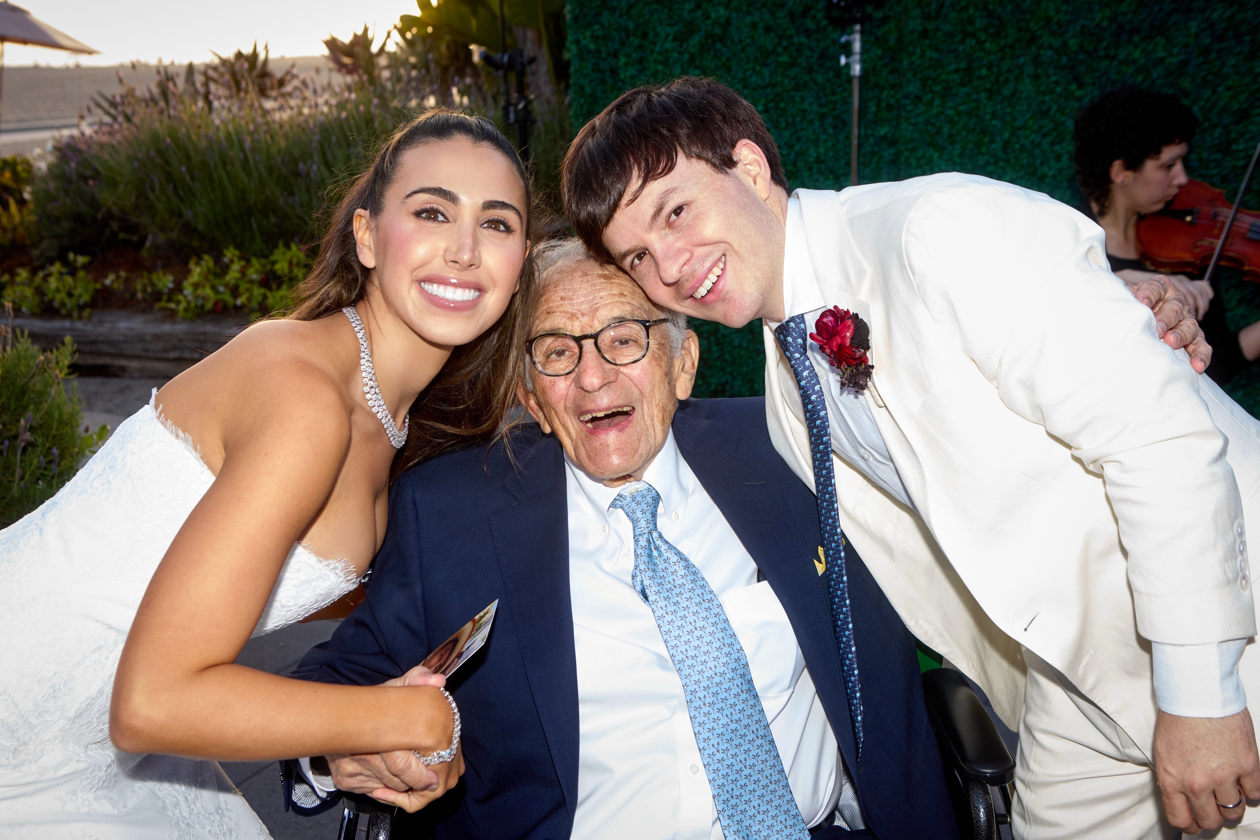 The couple with beloved Opa. Photo / Woman's Day