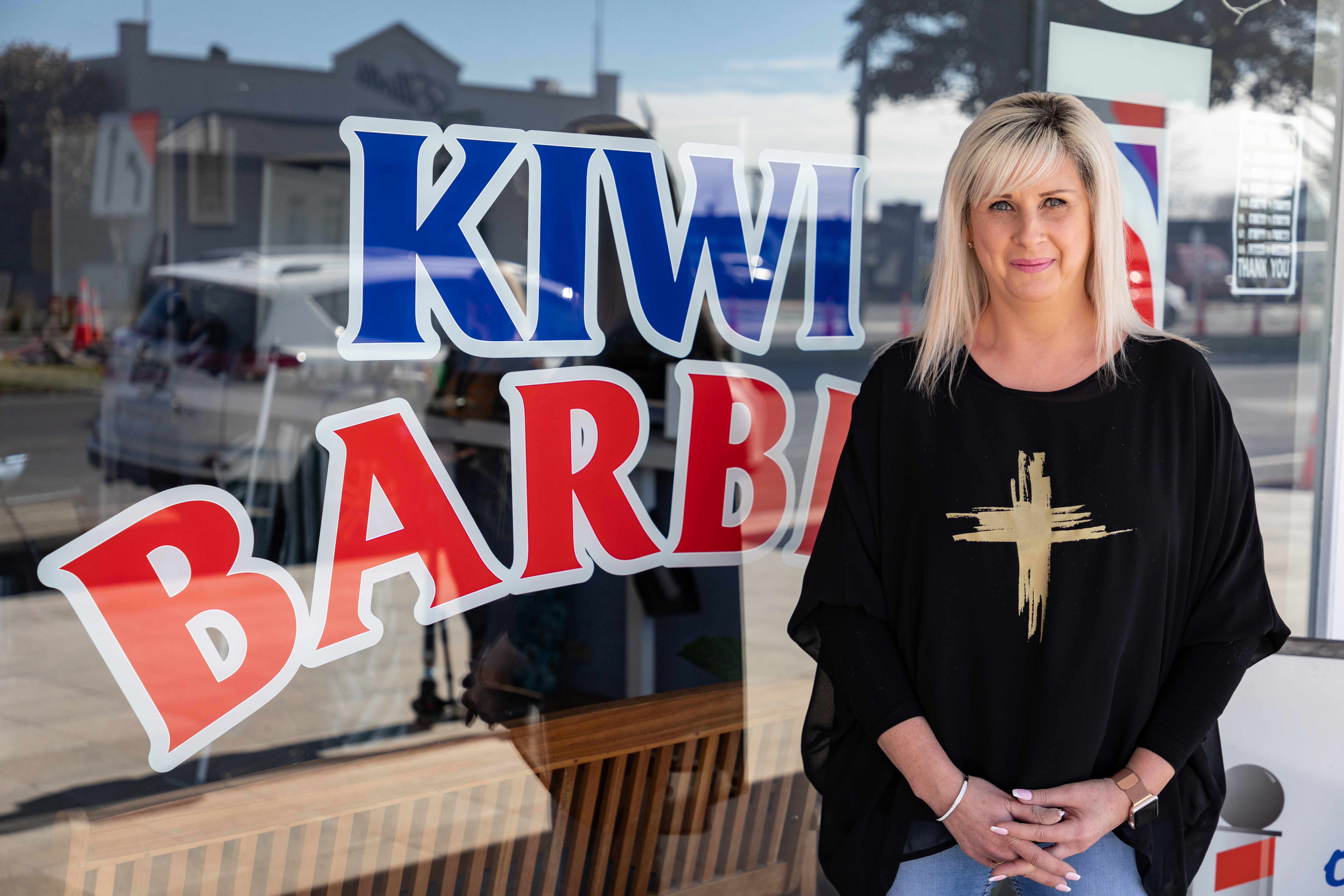 Kiwi Barber owner Loramay Storey. Photo / Alex Cairns