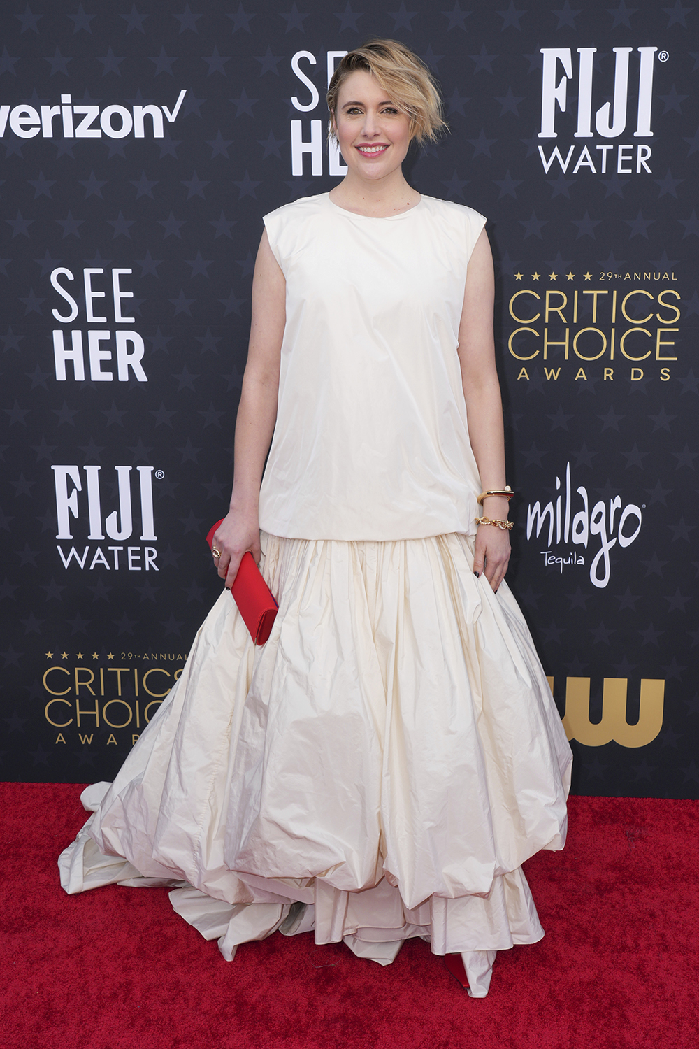 Greta Gerwig attends the 29th Critics Choice Awards in Santa Monica. Photo / AP