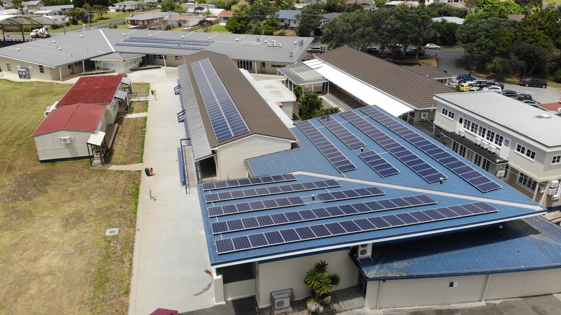 Kaitaia College's 101kW solar system was previously the biggest installed at any New Zealand school. Photo / Supplied
