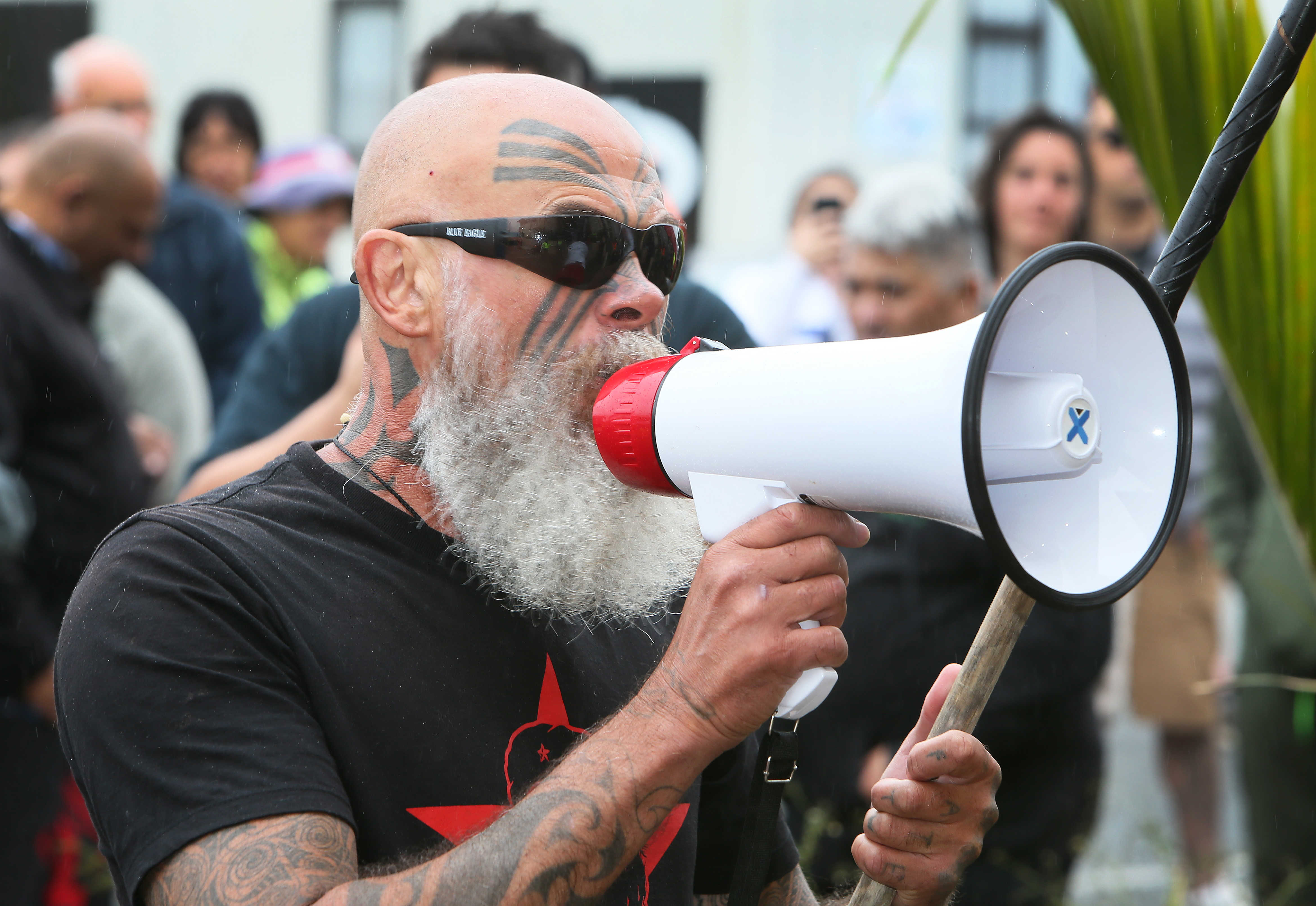 Karakia protest organiser Paturiri Toautu. Photo / Tania Whyte�
