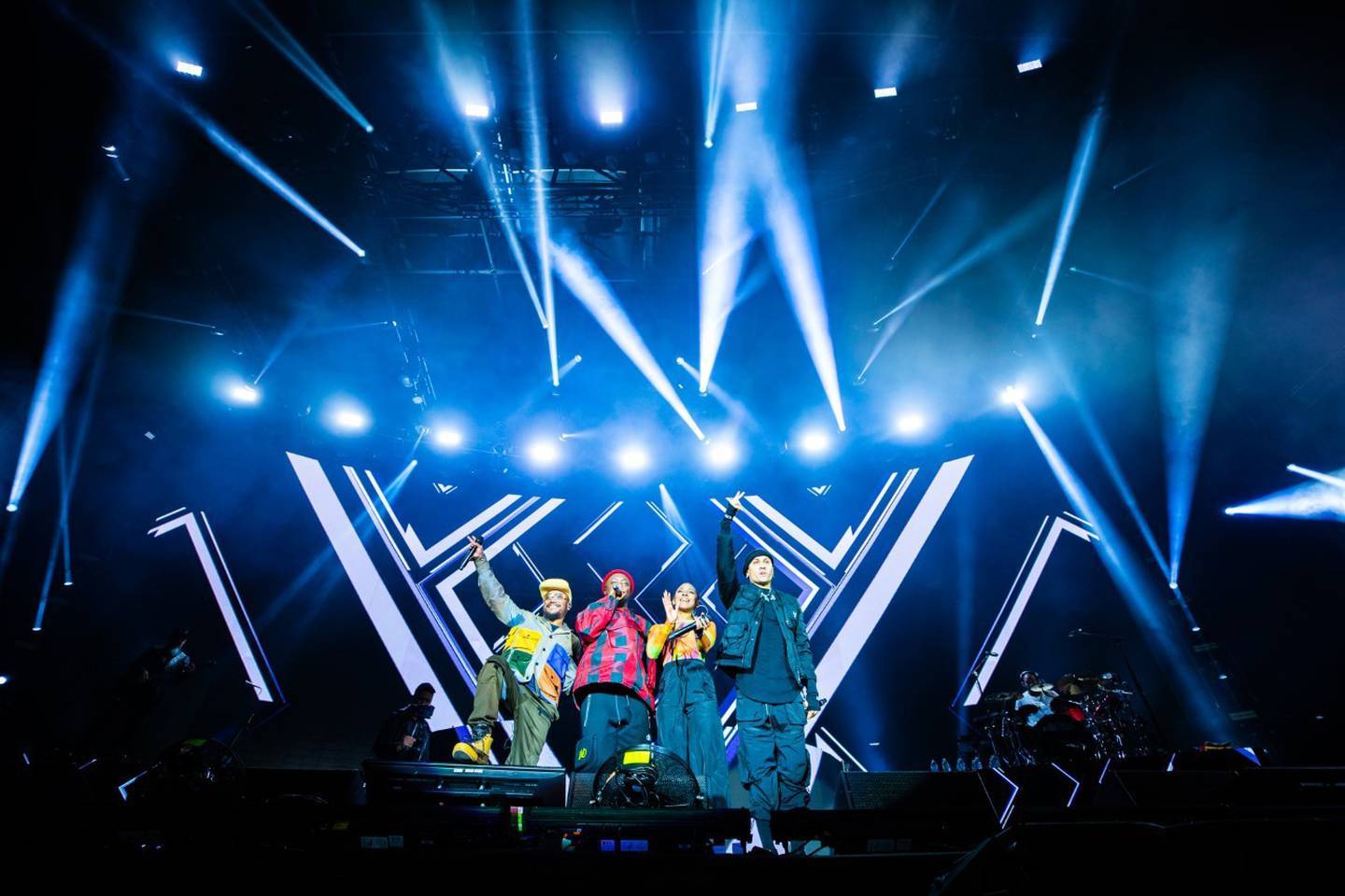 The Black Eyed Peas played their hits with new vocalist Jessica Reynoso. Photo / Mushroom Creative